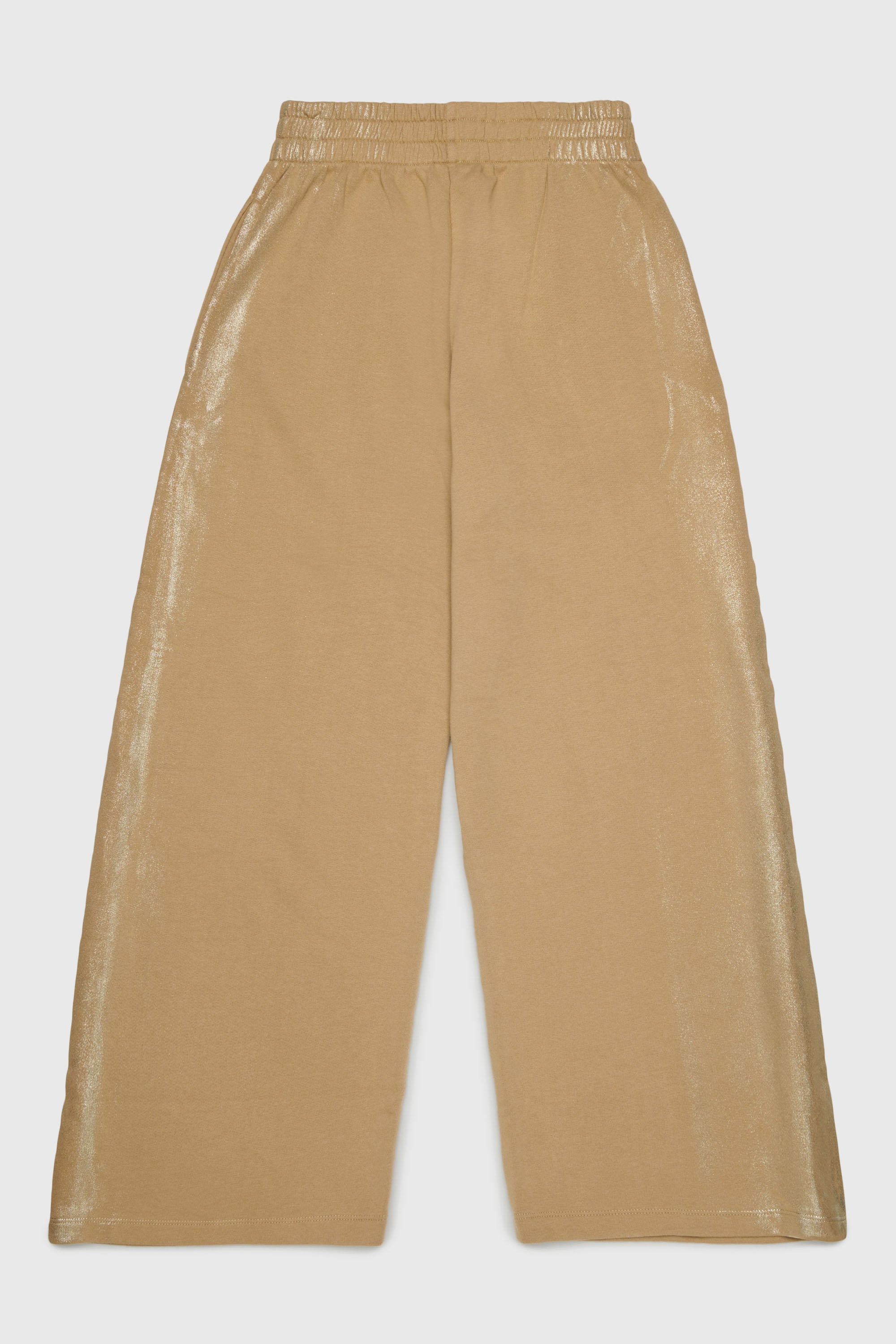 Diesel - PAELIC, Pantalon sweat wide leg effet m&eacute;tallis&eacute; Femme in Marron - 2