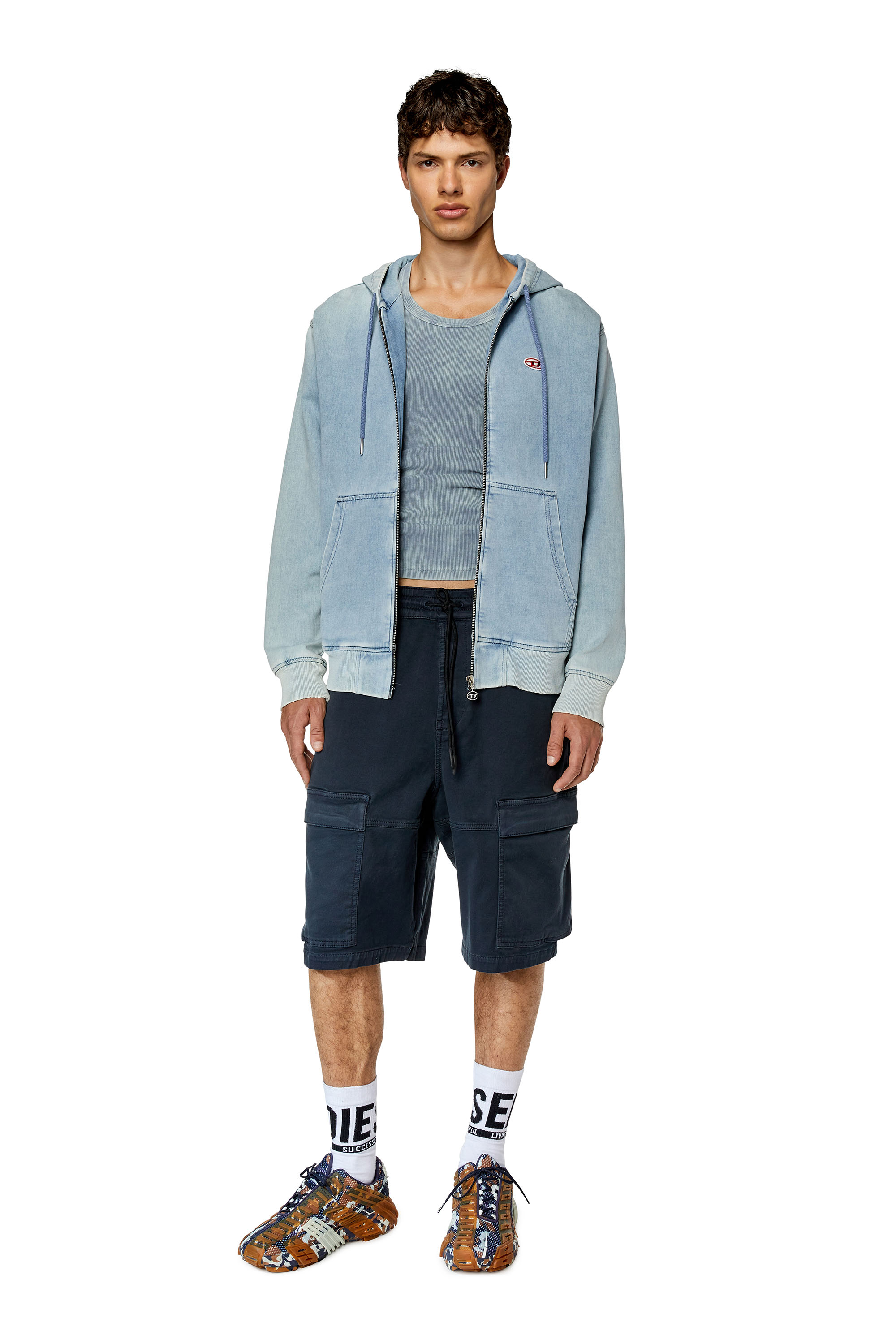 Diesel - D-KROOLEY-CARGO-SHORT JOGG, Bleu Foncé - Image 2