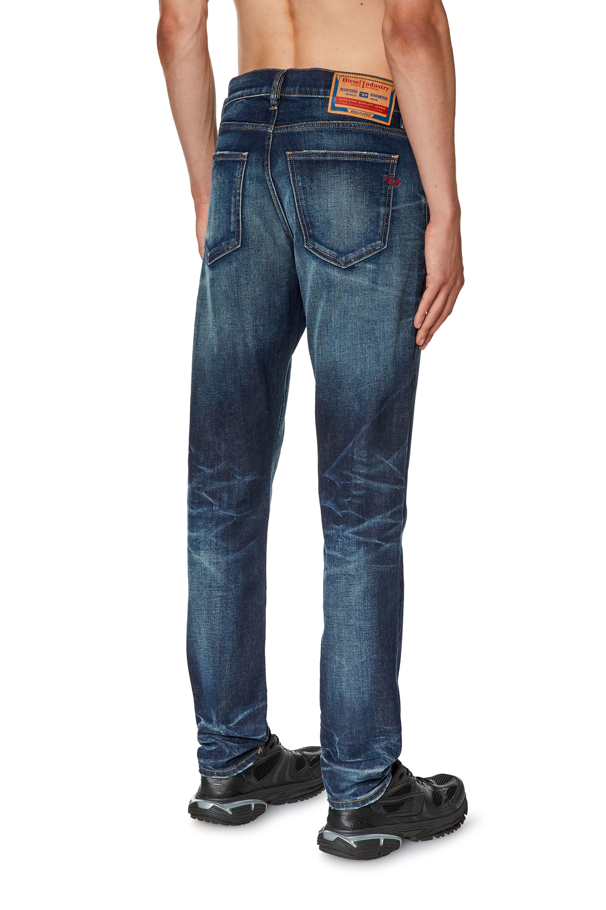 Diesel - Slim Jeans 2019 D-Strukt 09G29, Bleu Foncé - Image 3