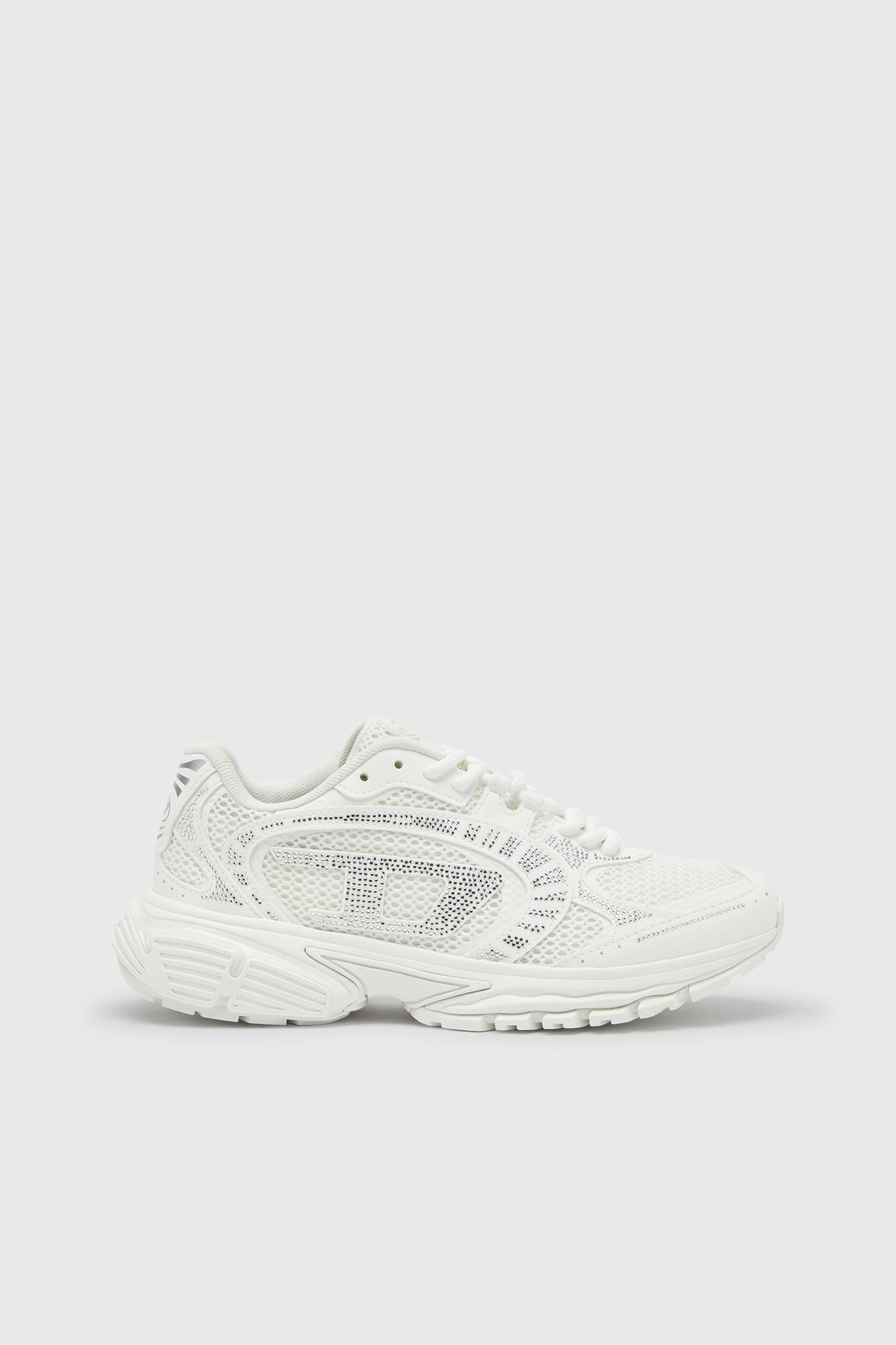Diesel - S-PRO-V-DENSE LOW W, S-Pro-V-Dense - Sneakers en mesh avec cristaux Femme in Blanc - 1