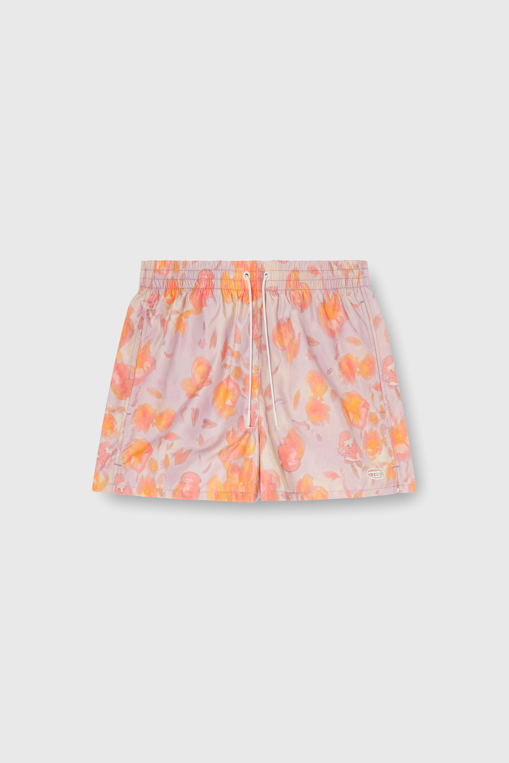 Diesel - OLLY-34-D-CORE, Short de bain m&eacute;tallis&eacute; &agrave; motif floral Homme in Violet - 2