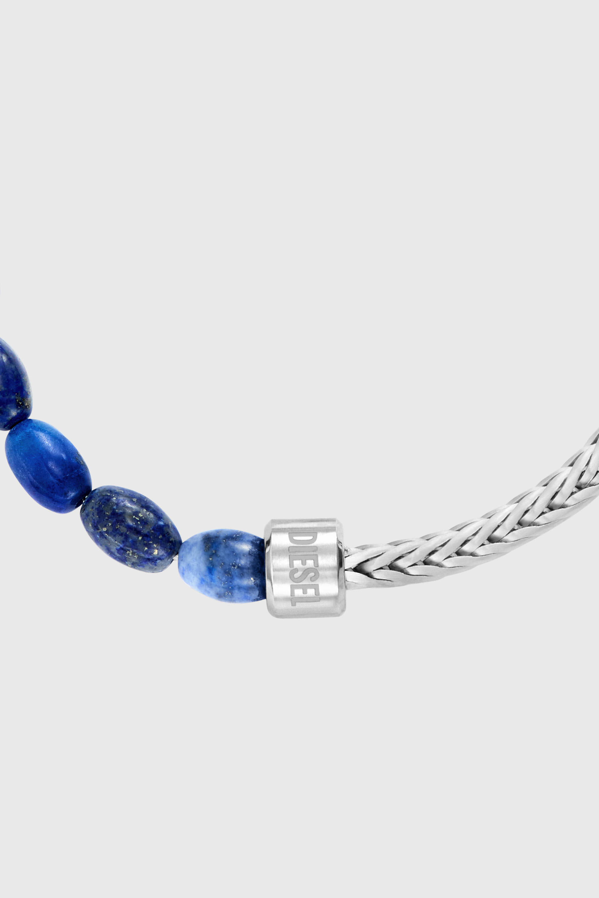 Diesel - DX1713040, Bracelet en perles de lapis-lazuli Mixte in Gris argent&eacute; - 3