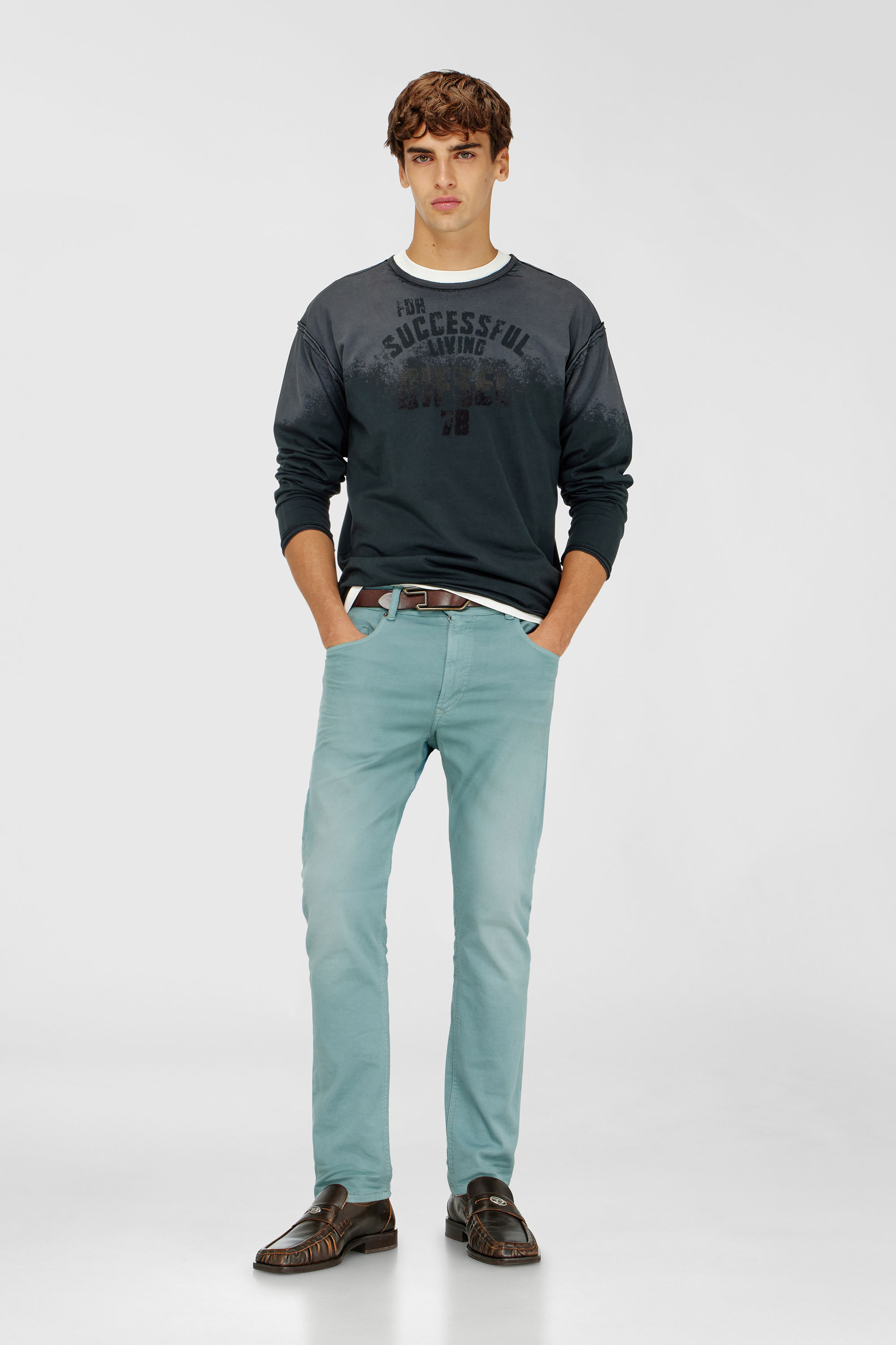 Diesel - Regular 2032 D-Krooley-BW Joggjeans&reg; 0670M Homme, Azur - Image 1