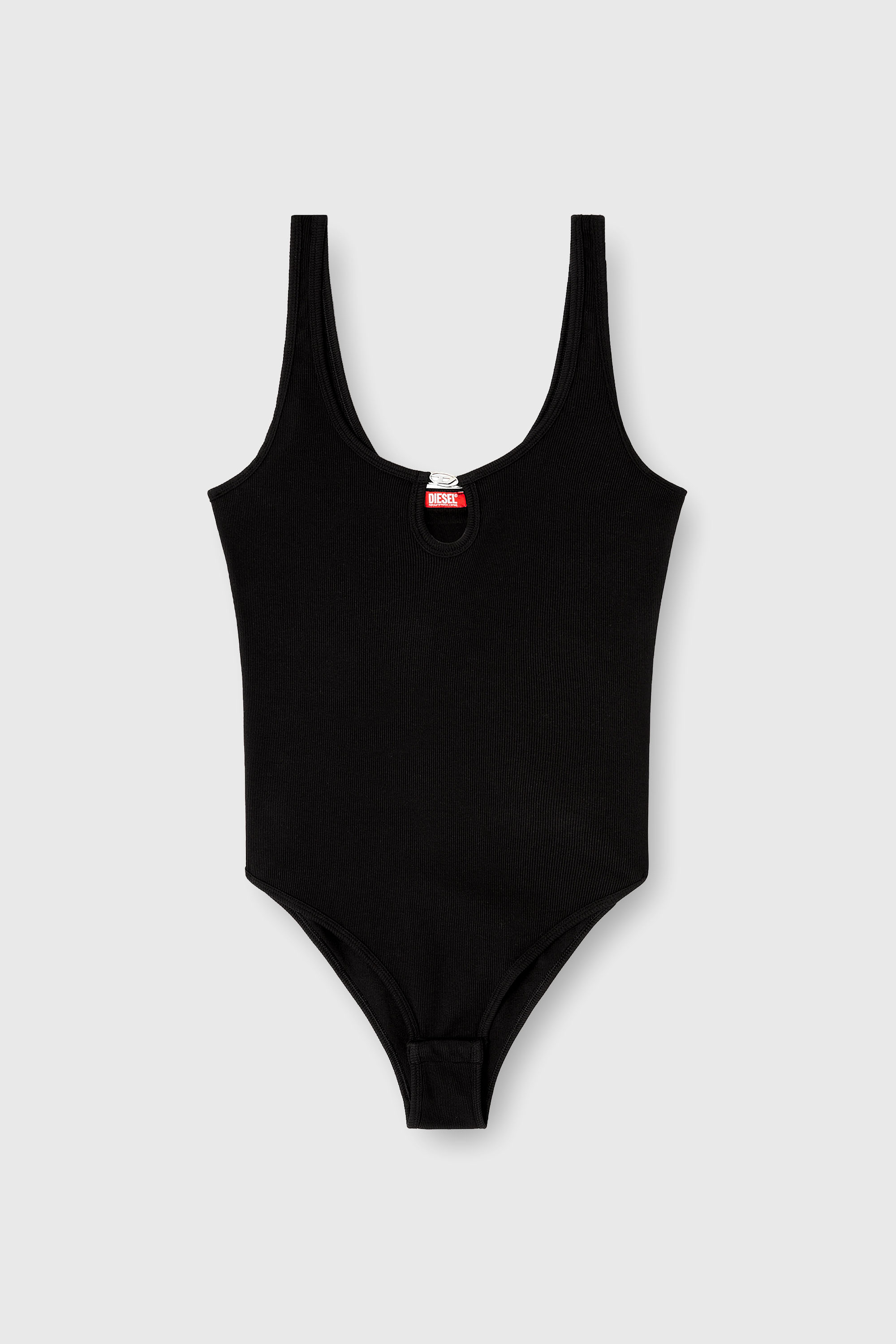 Diesel - MAURA-DNM, Body en coton stretch &agrave; effet marbr&eacute; Femme in Noir - 2