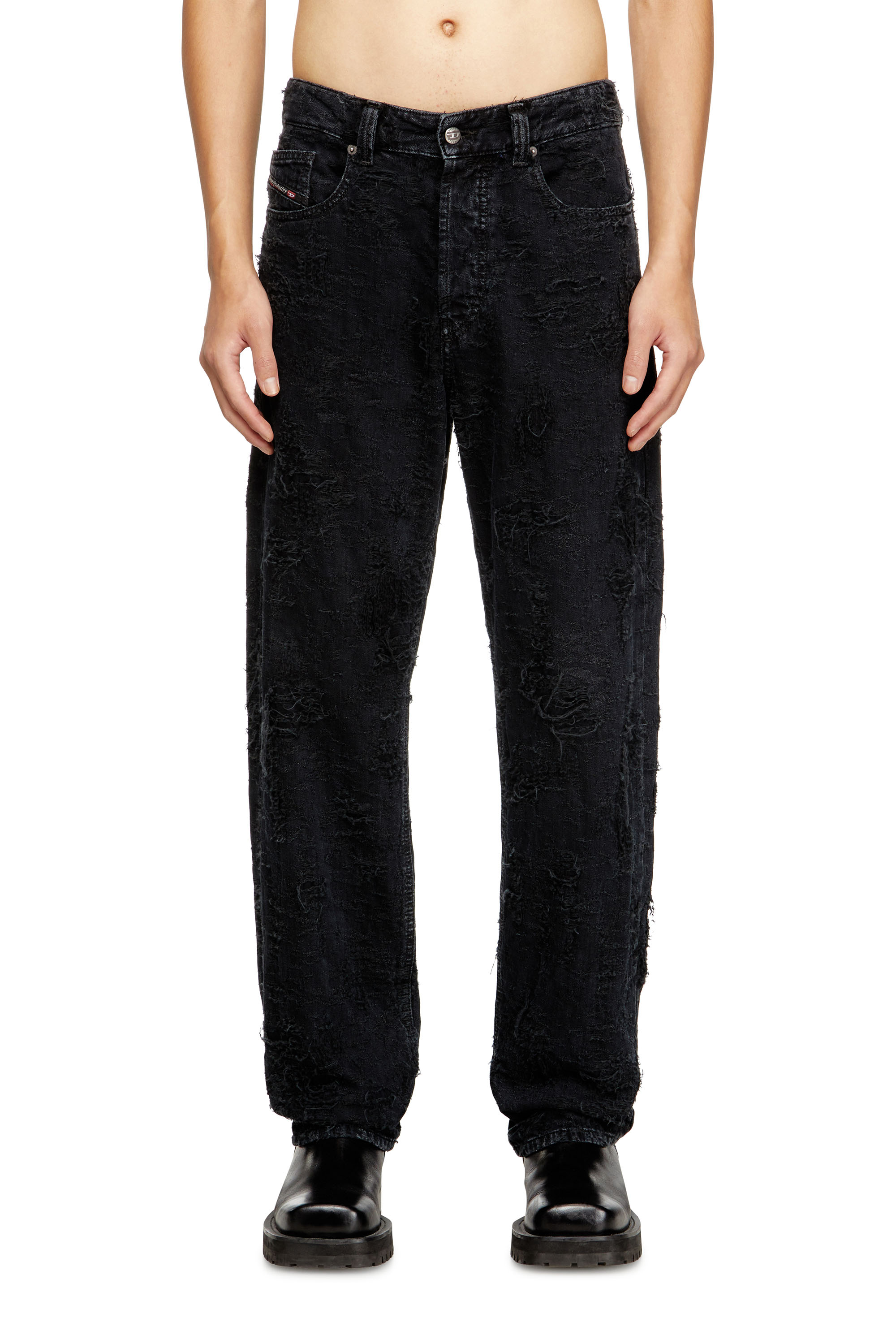 Diesel - Regular Jeans 2024 D-Macs 007BW Homme, Noir/Gris foncé - Image 1