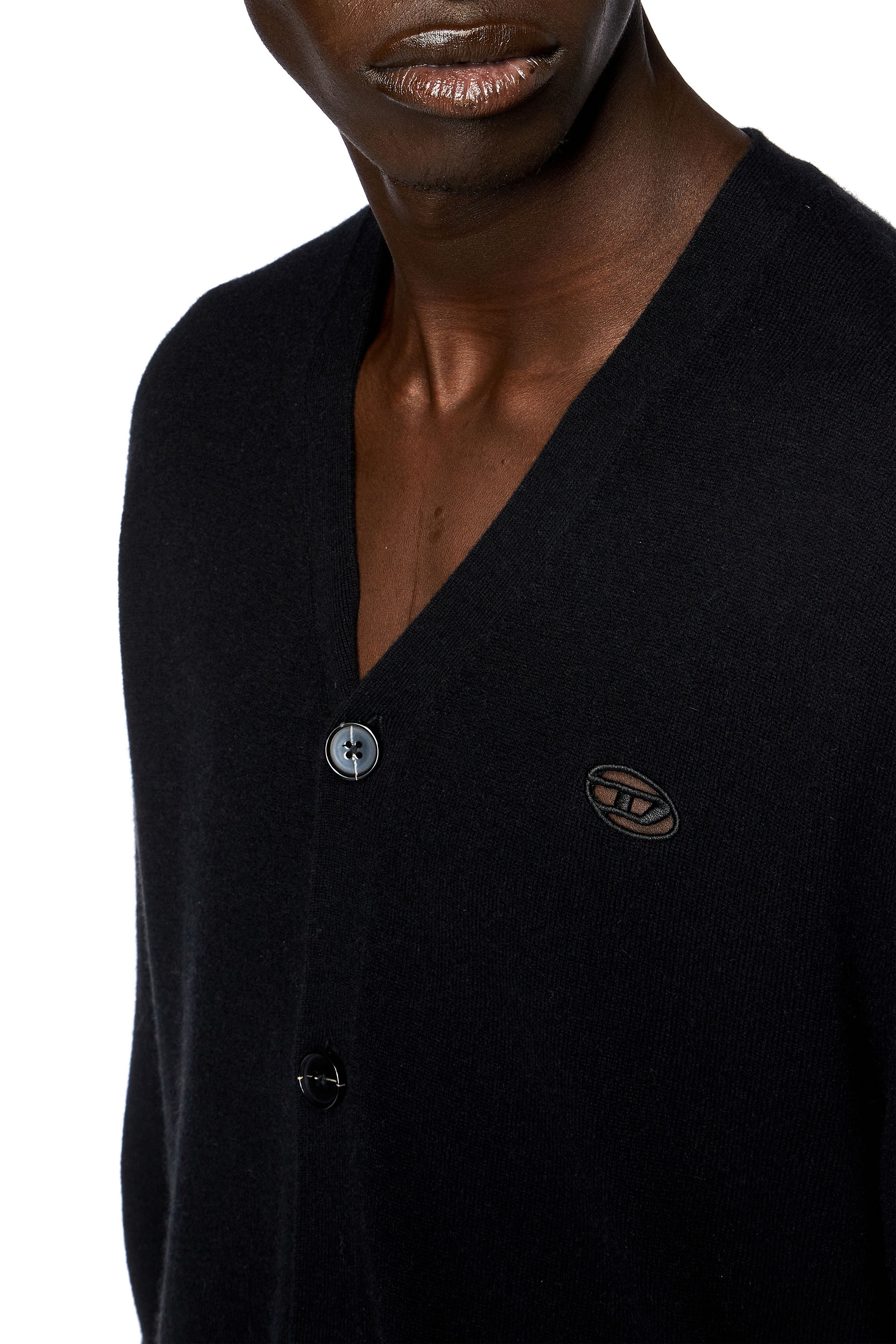 Diesel - K-ZANNIS, Cardigan en laine et cachemire Homme in Noir - 5
