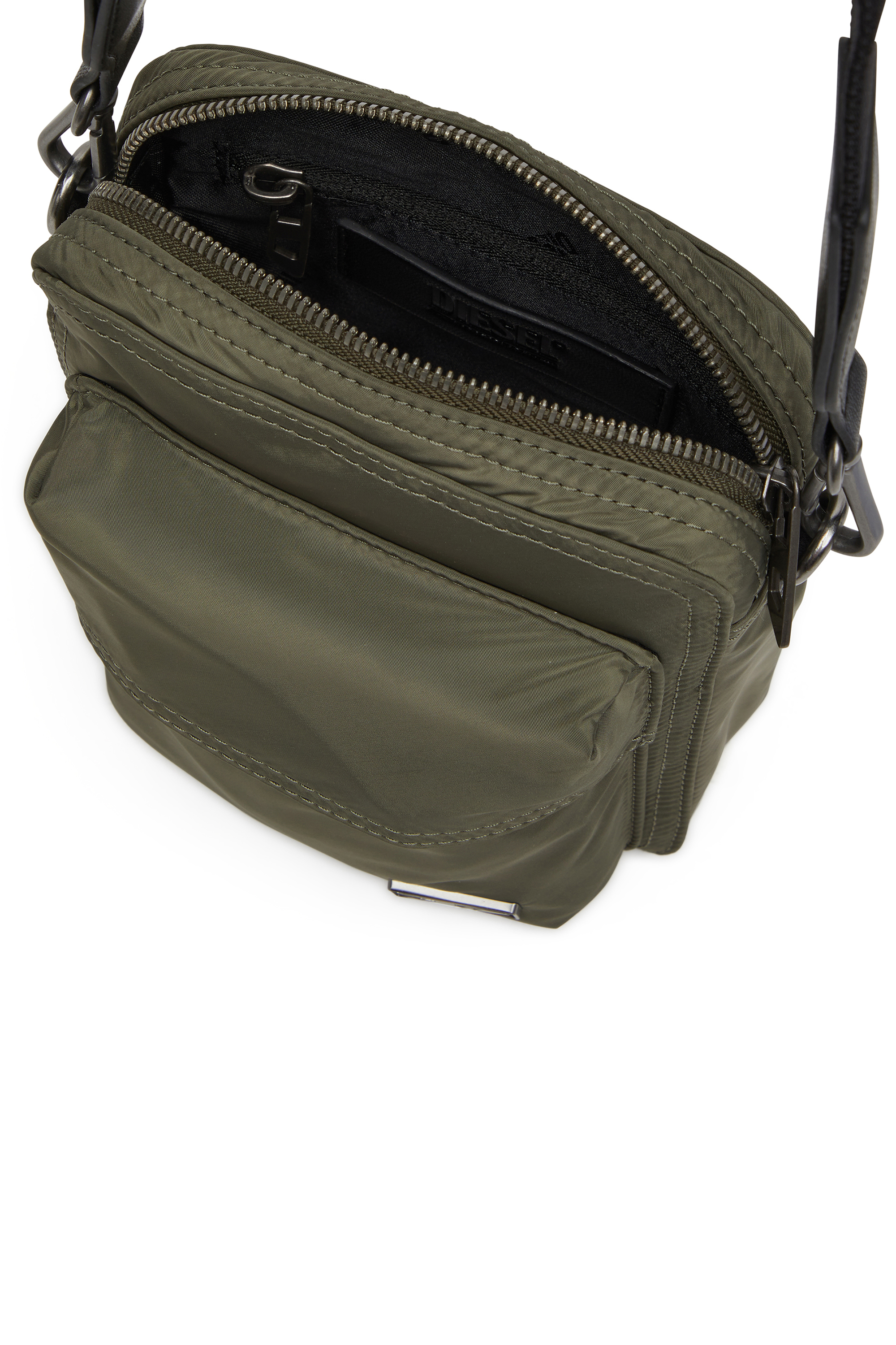 Diesel - MULTI-PKTS CROSSBODY X, Sac à bandoulière en étoffe utilitaire Mixte in Vert - 4