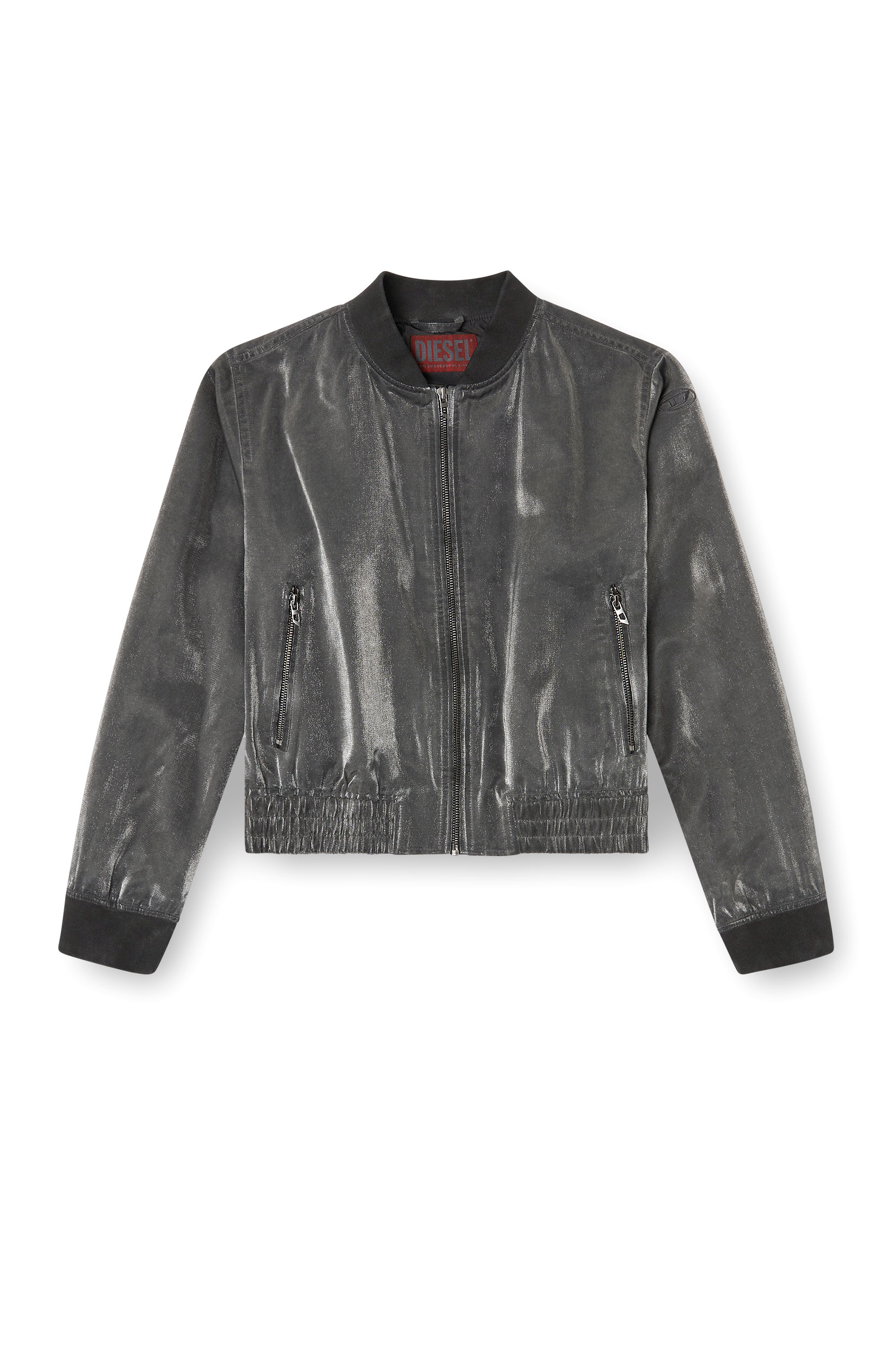 Diesel - G-HOST, Veste bomber en satin Femme in Gris - 3