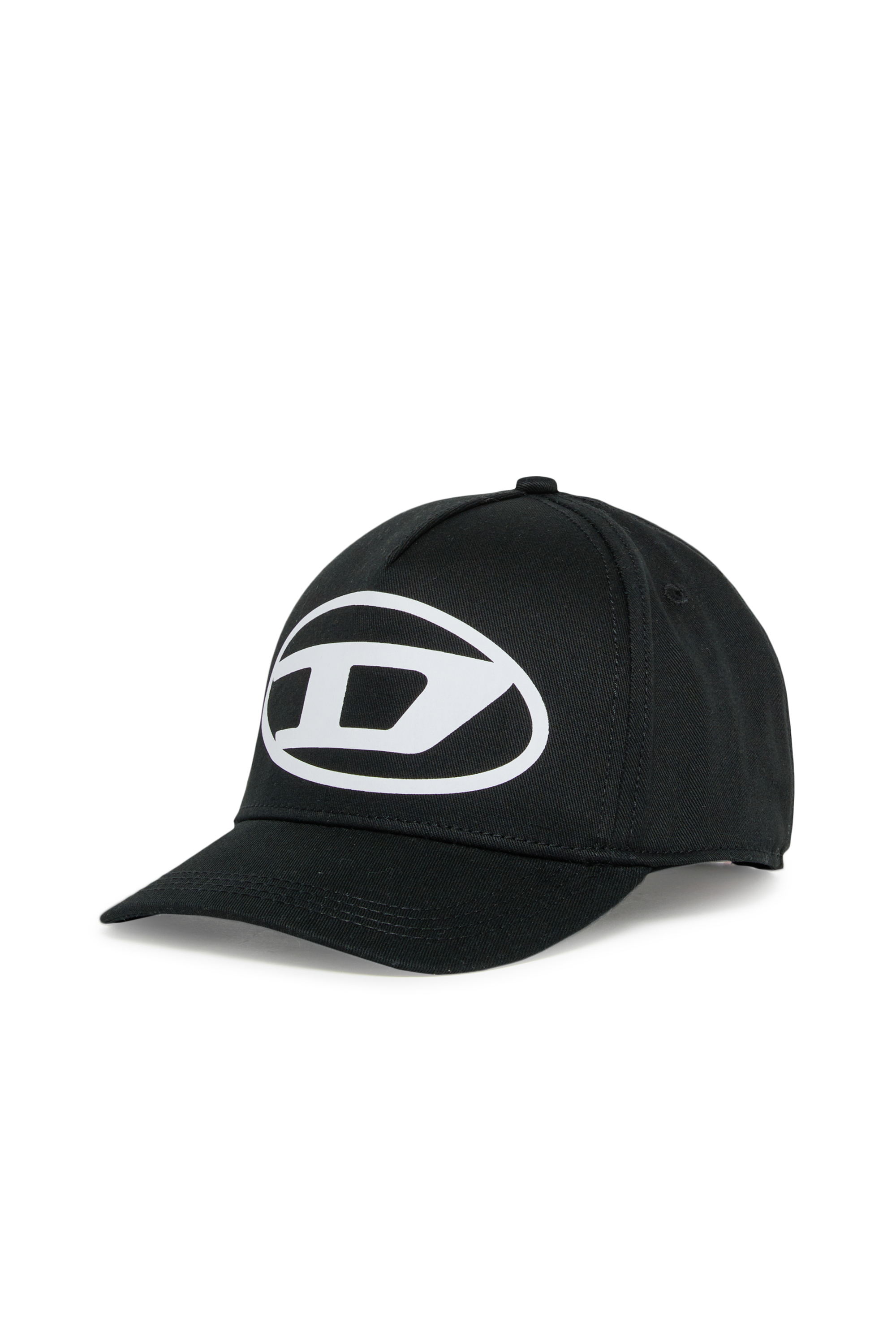 Diesel - FLIMO, Casquette de baseball avec imprim&eacute; logo Oval D Homme in Noir - 1