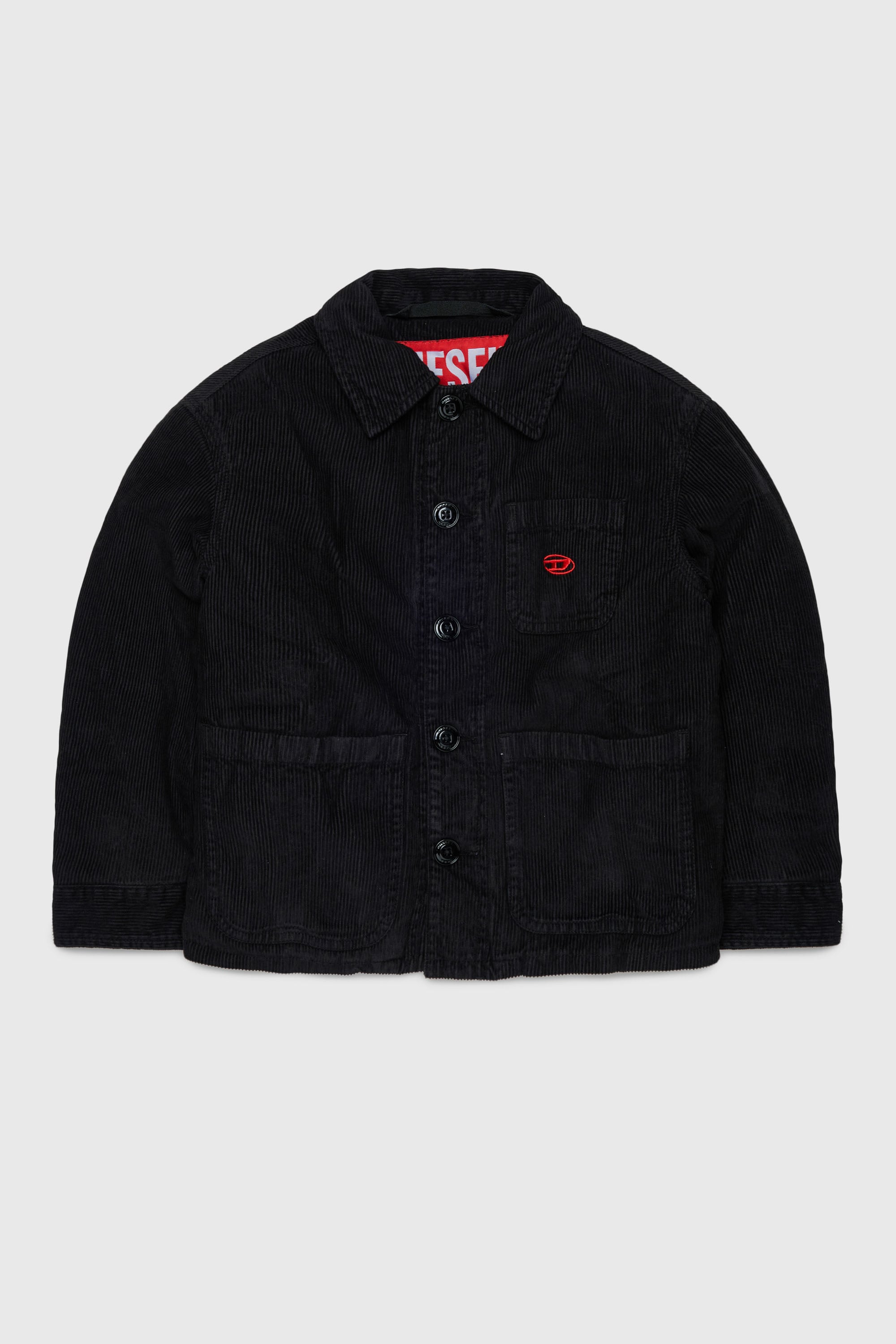Diesel - JMILL, Surchemise en velours c&ocirc;tel&eacute; Homme in Noir - 1