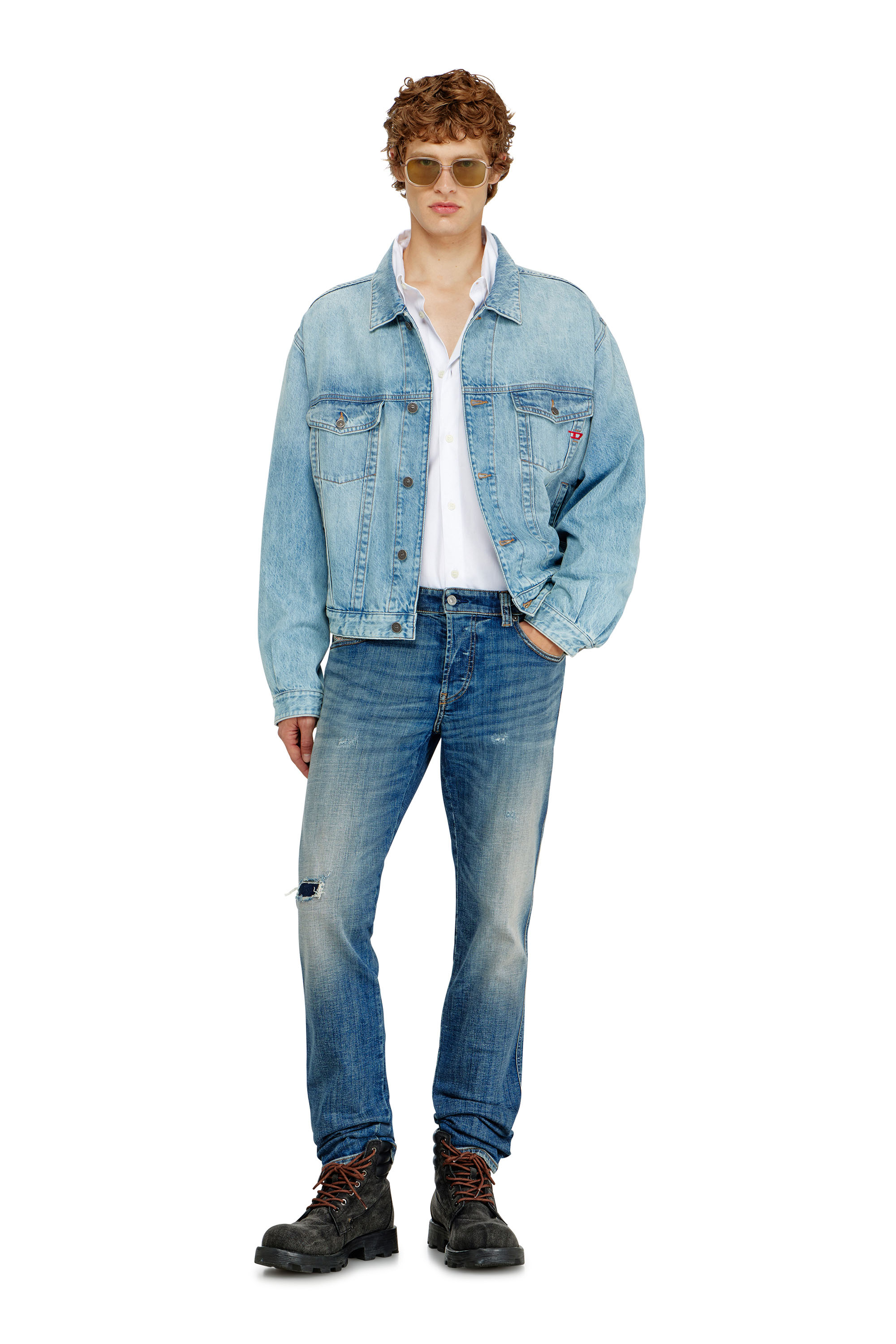 Diesel - D-RANGER, Veste trucker en denim Mixte in Bleu - 4