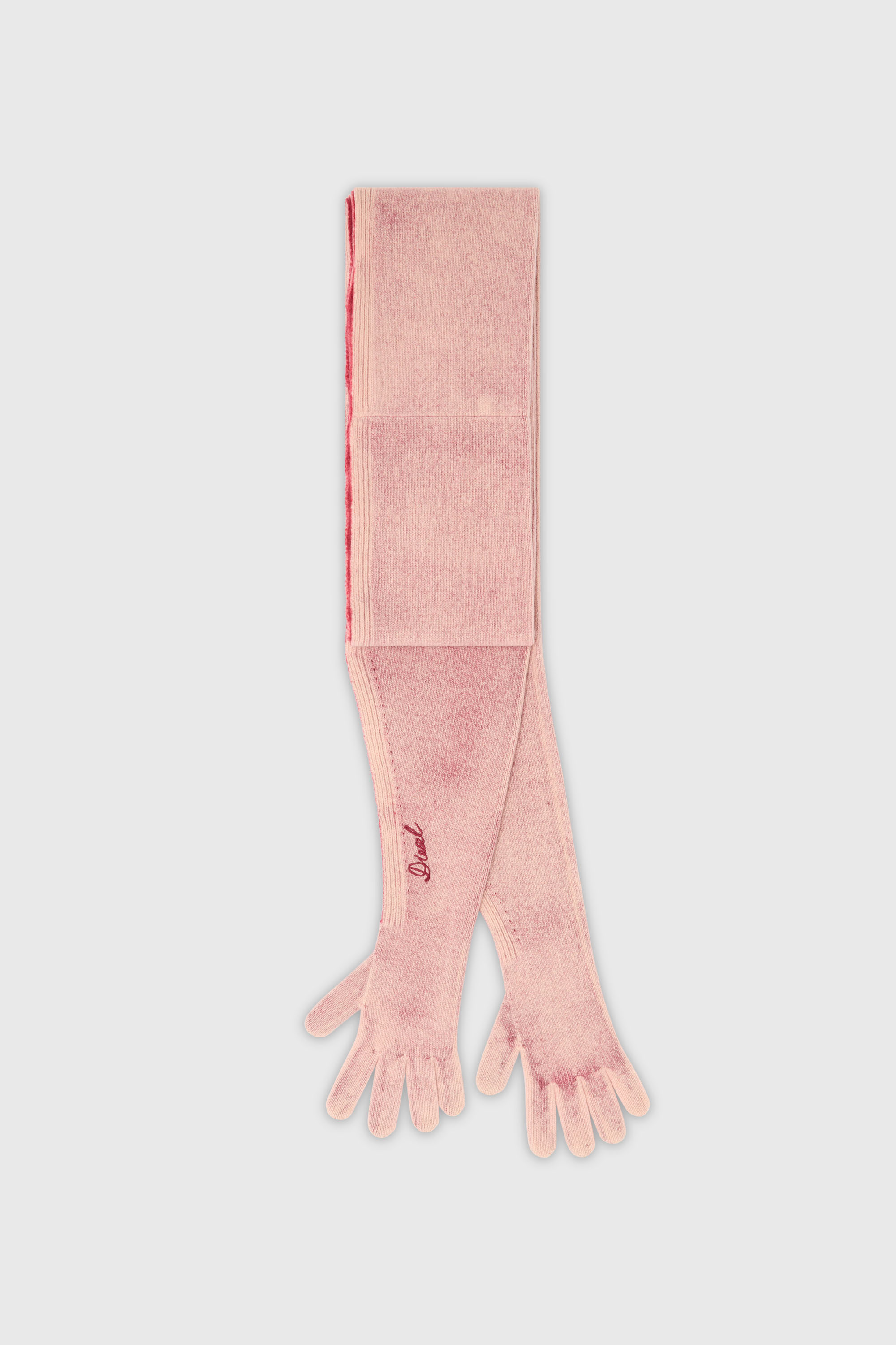Diesel - K-EVIN, Gant-&eacute;charpe hybride en laine bicolore Mixte in Rose - 1