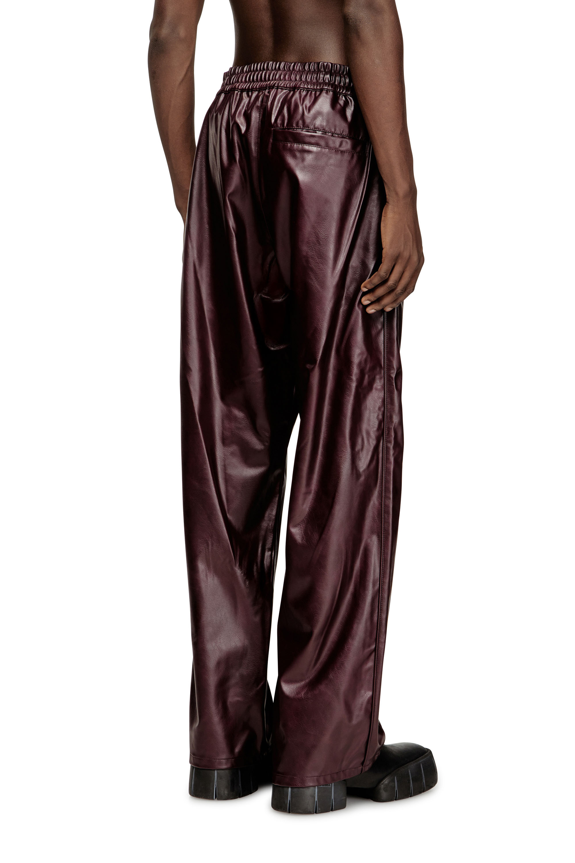 Diesel - FR-P-ARTEN, Pantalon avec logo burgundy Homme in Rouge - 4