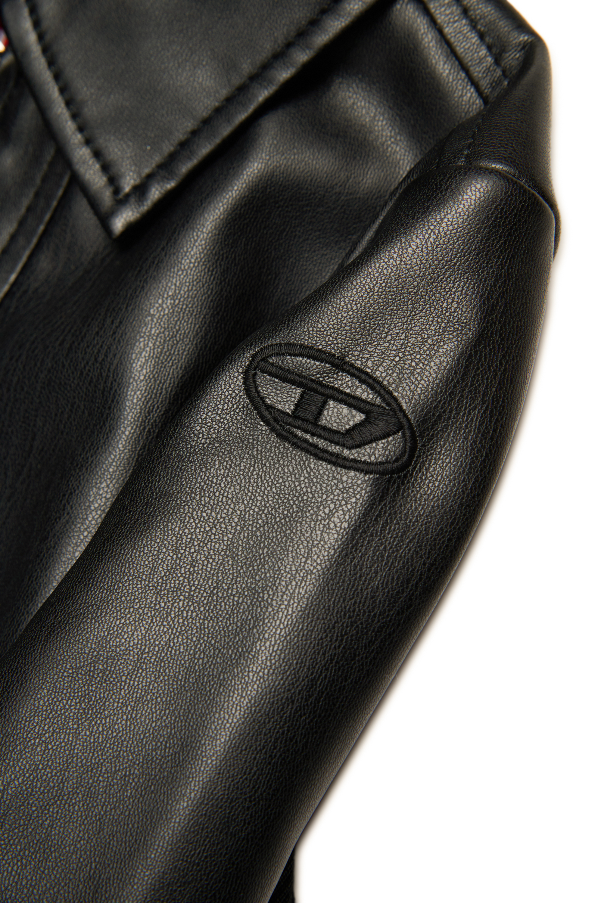 Diesel - JLSASK, Veste de motard avec empiècements élastiqués Femme in Noir - 4