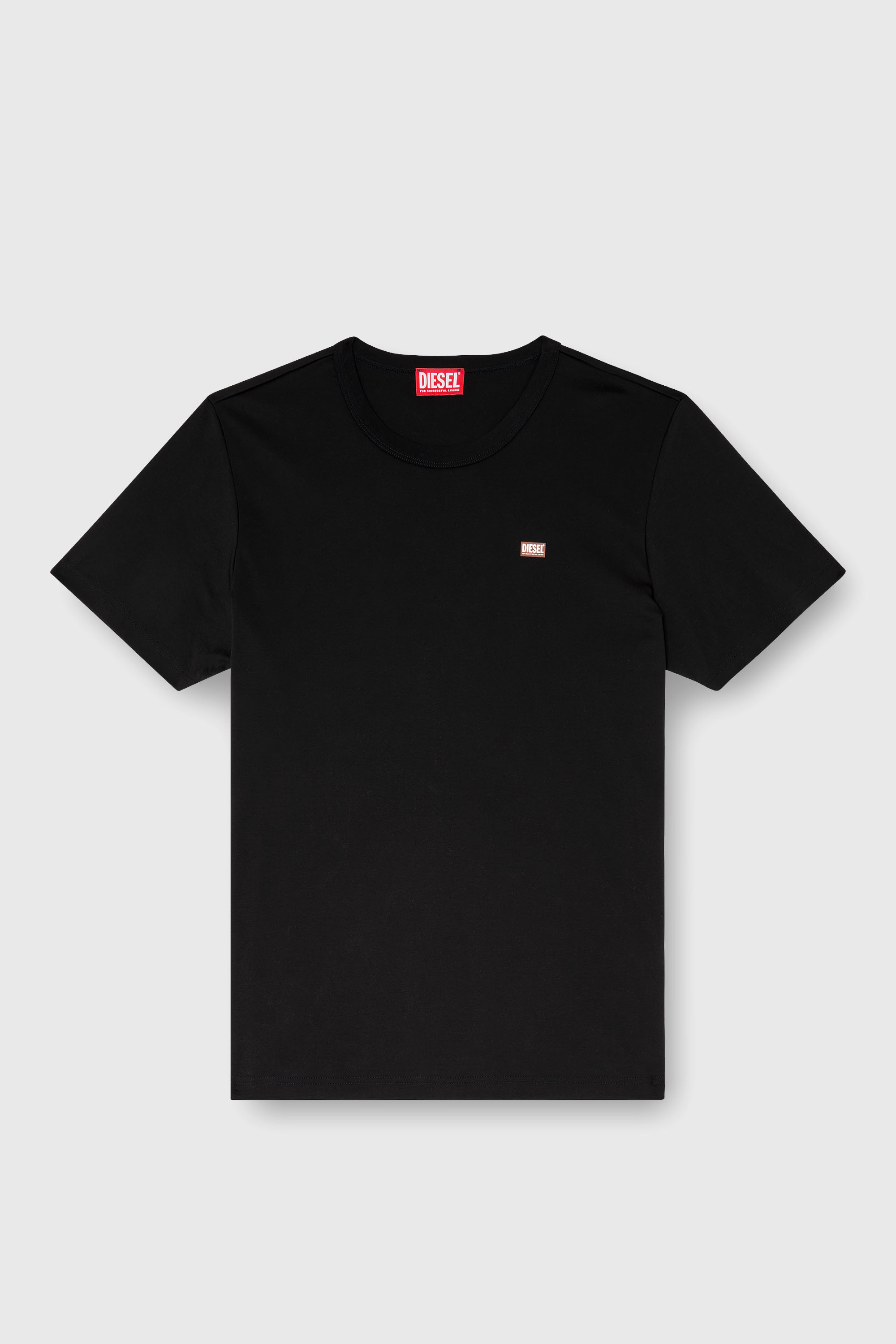 Diesel - T-MIEGOR-K77, T-shirt en coton avec mini-logo Homme in Noir - 2