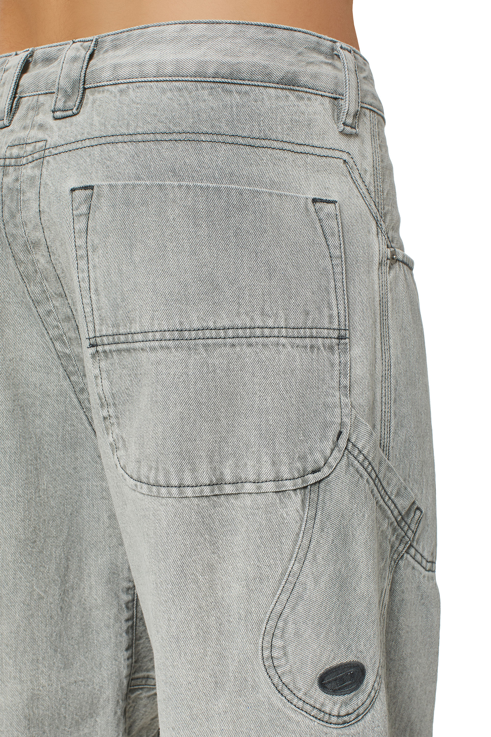 Diesel - D-Fransy 0ICVH Straight Jeans, Gris - Image 4
