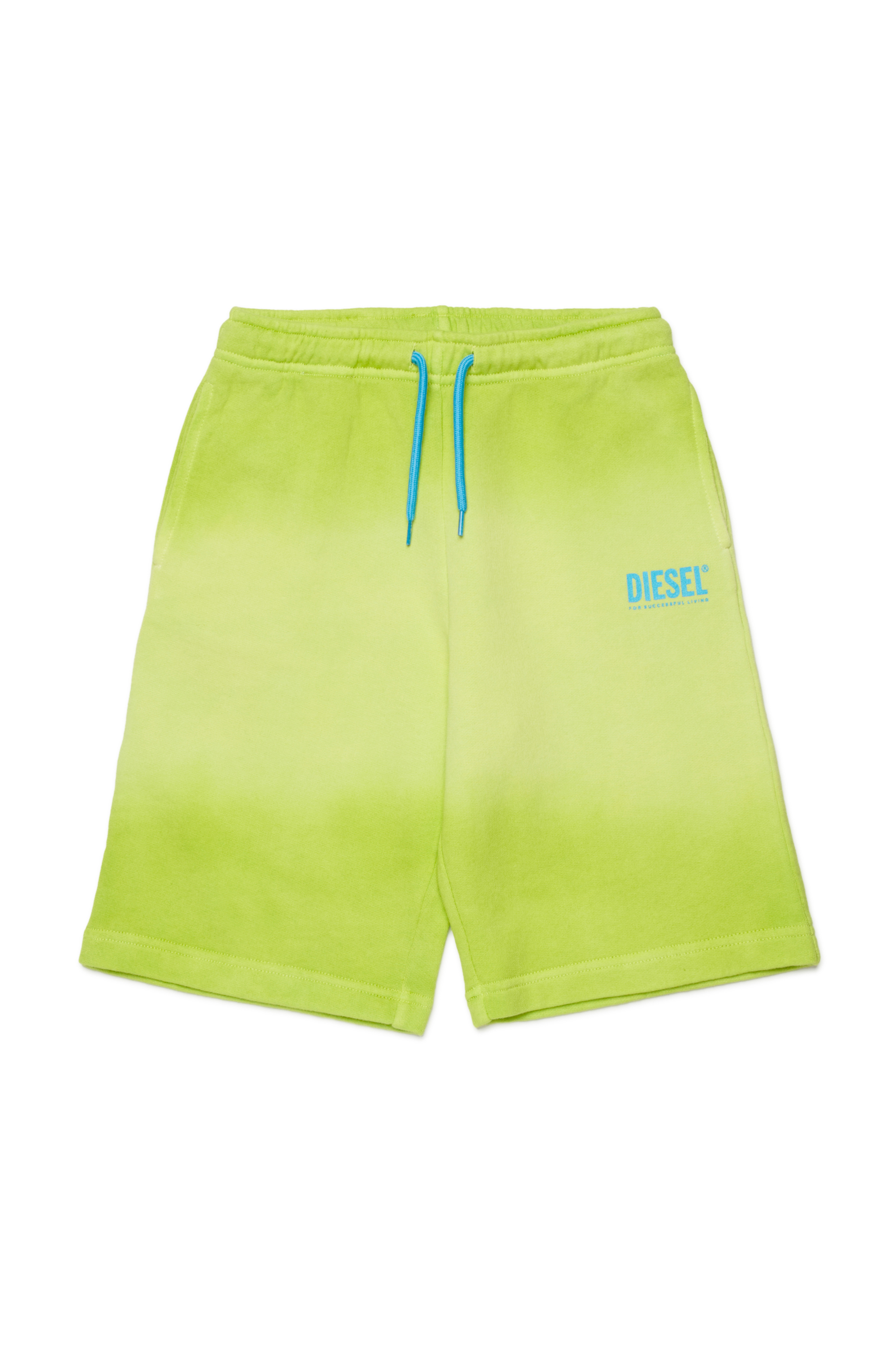 Diesel - PSHADE, Short en coton &agrave; d&eacute;lavage d&eacute;grad&eacute; Homme in Vert - 1