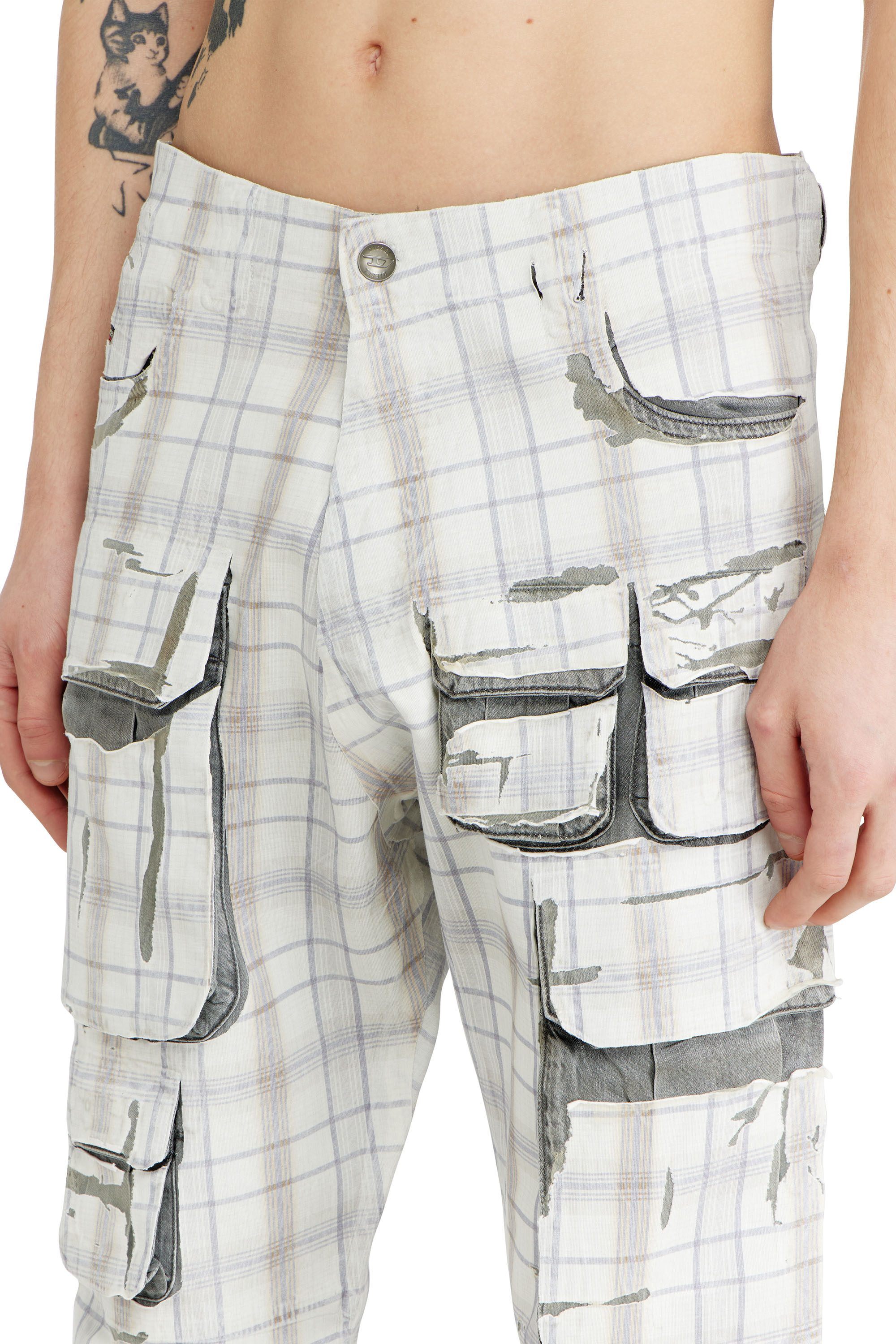 Diesel - Slim Jeans D-DAREK 068WA Homme, Gris Clair - Image 4