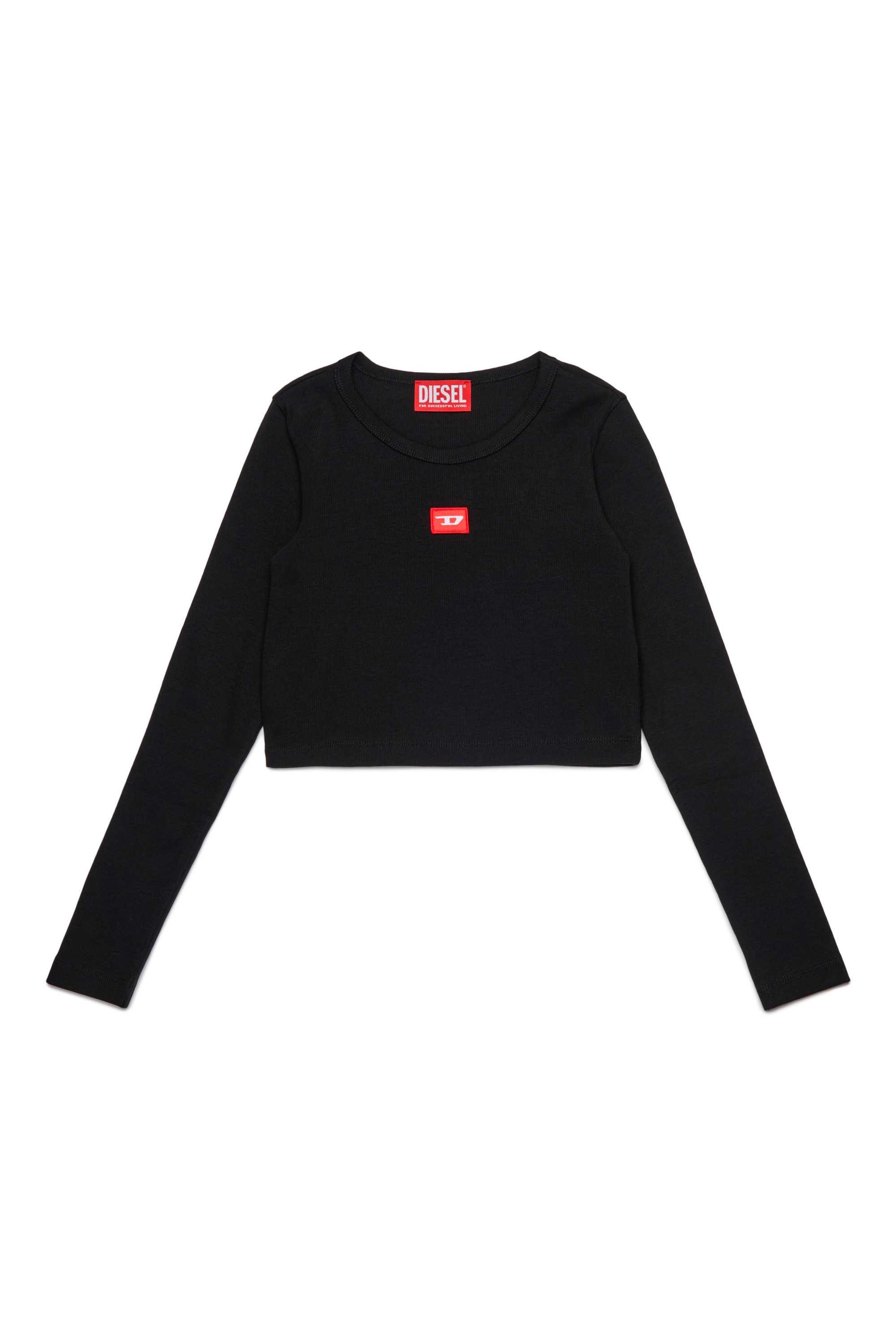 Diesel - TBALLETD, T-shirt en coton avec logo contrasté Femme in Noir - 1