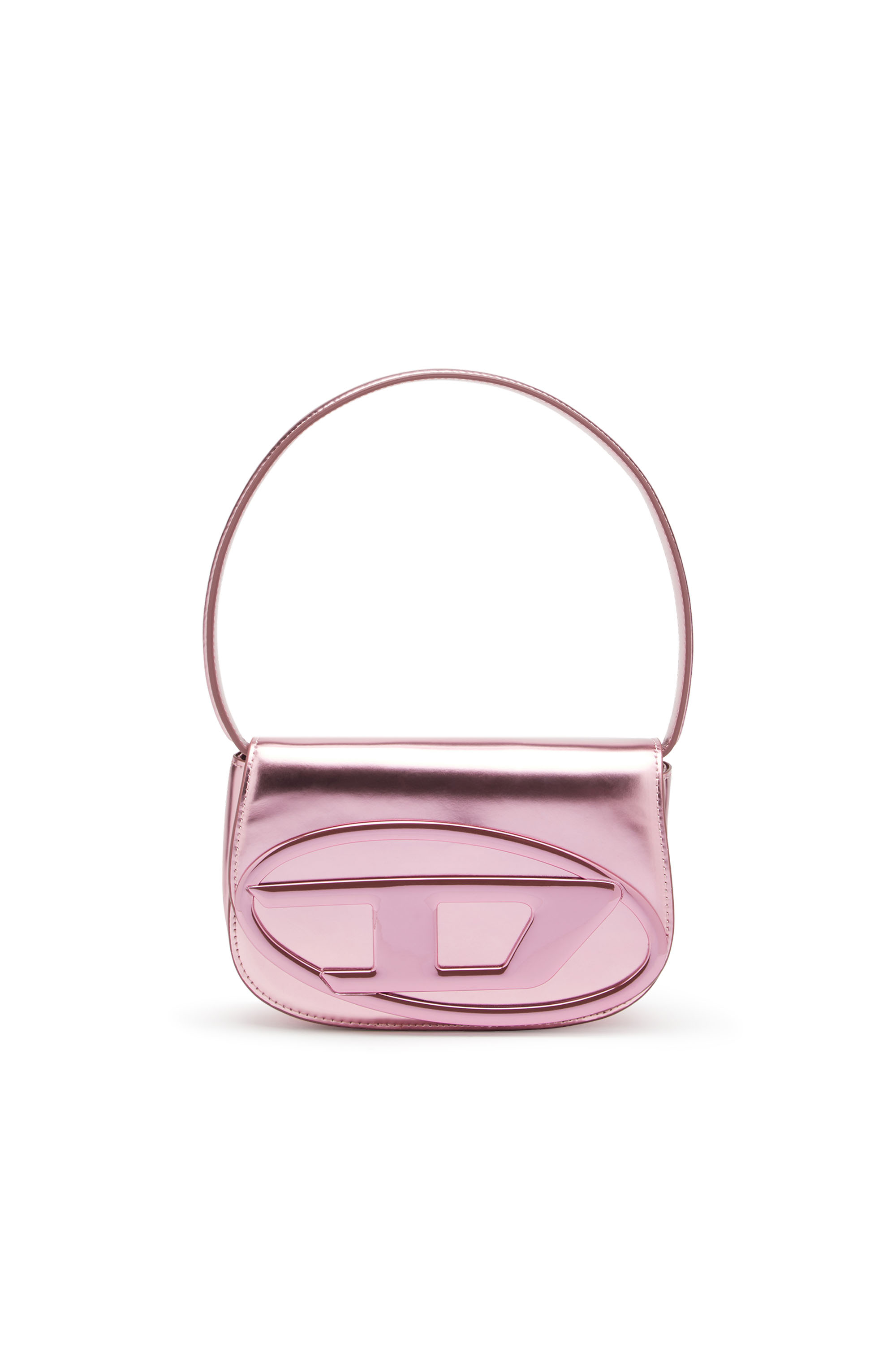 Diesel - 1DR, 1DR-Sac iconique à bandoulière en cuir effet miroir Femme in Rose - 1