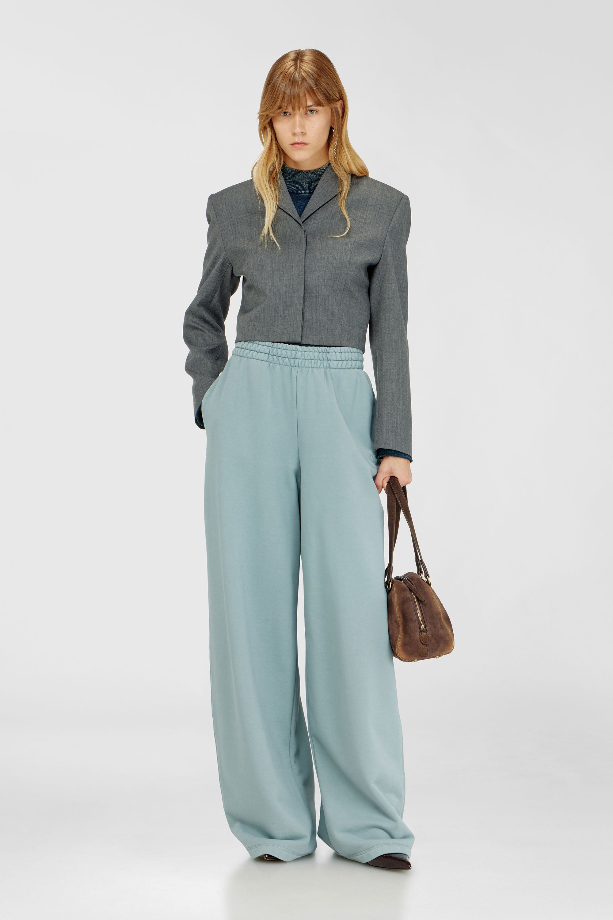 Diesel - P-ZENIA-OD, Pantalon de surv&ecirc;tement ample avec taille &eacute;lastique Femme in Bleu - 1