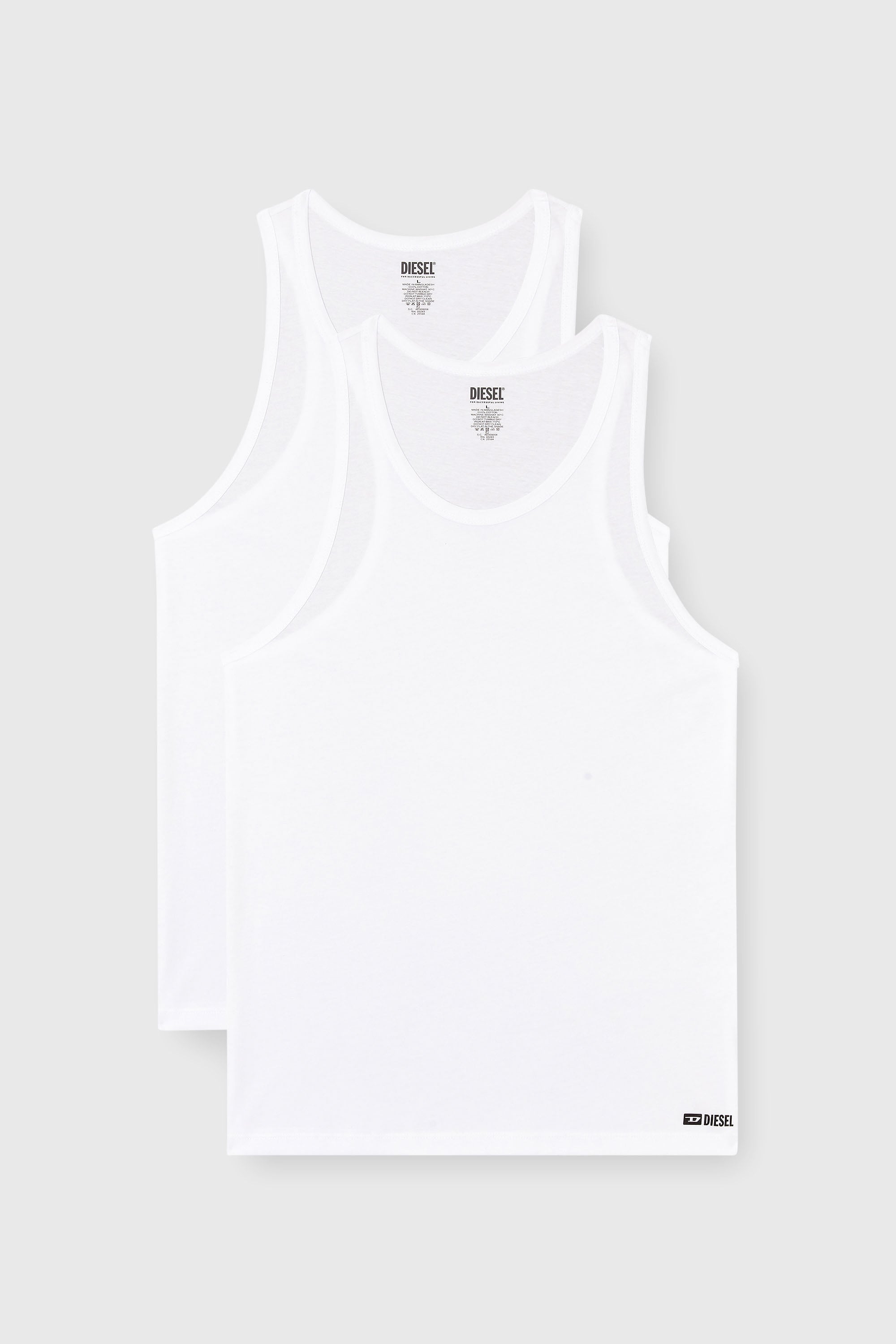 Diesel - WALTY-D-BOX-2PACK, Lot de deux gilets en coton Homme in Blanc - 1