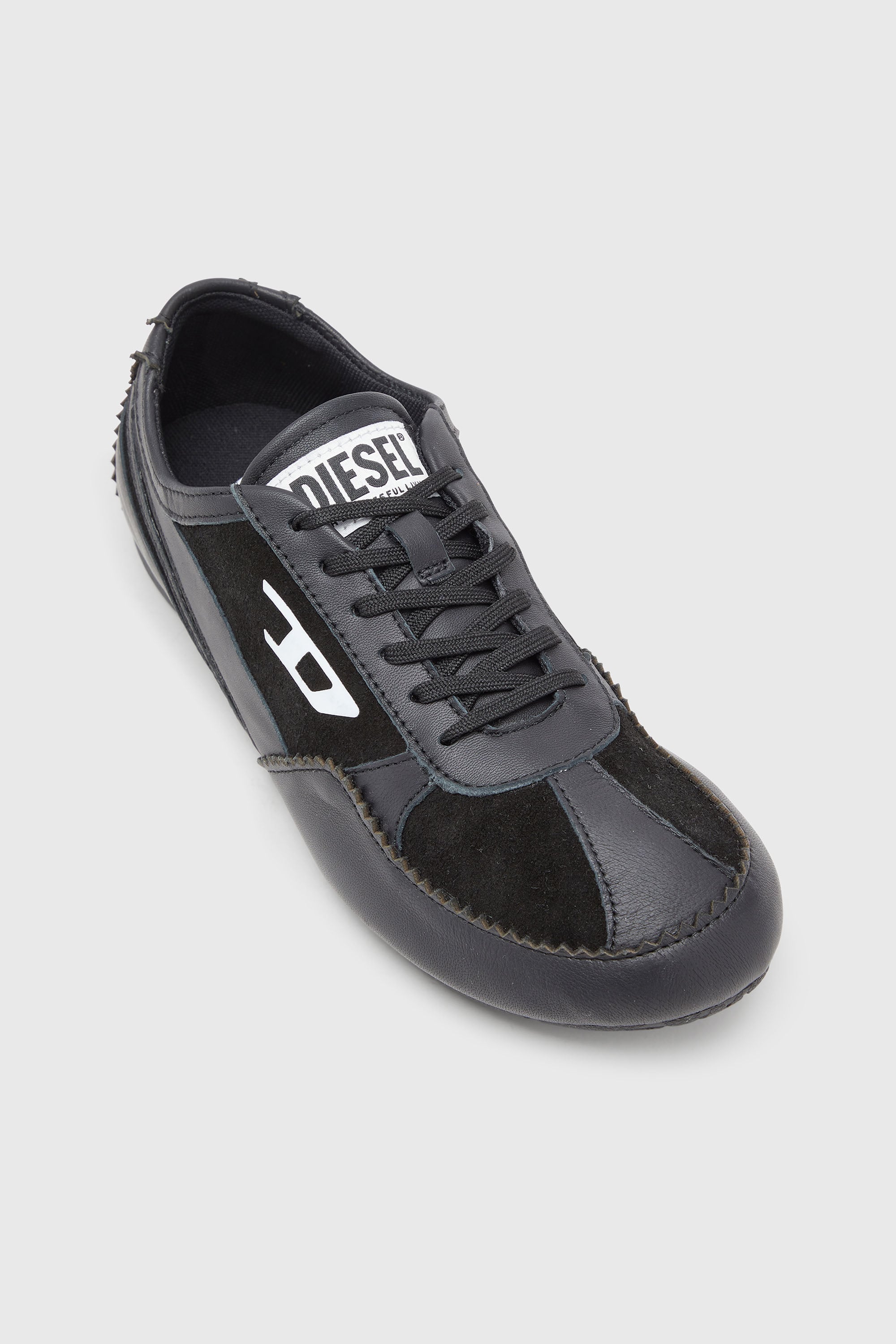Diesel - D-MILE LOW W, D-Mile-Baskets en cuir et daim Femme in Noir - 6