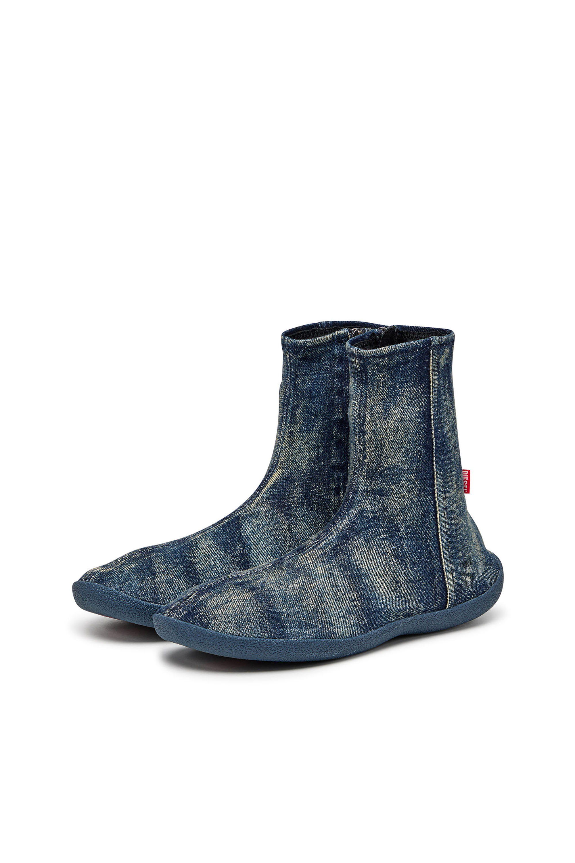 Diesel - D-SHOCK BT, D-Shock Bt-Botte-chaussette en denim solarisé Homme in Bleu - 8