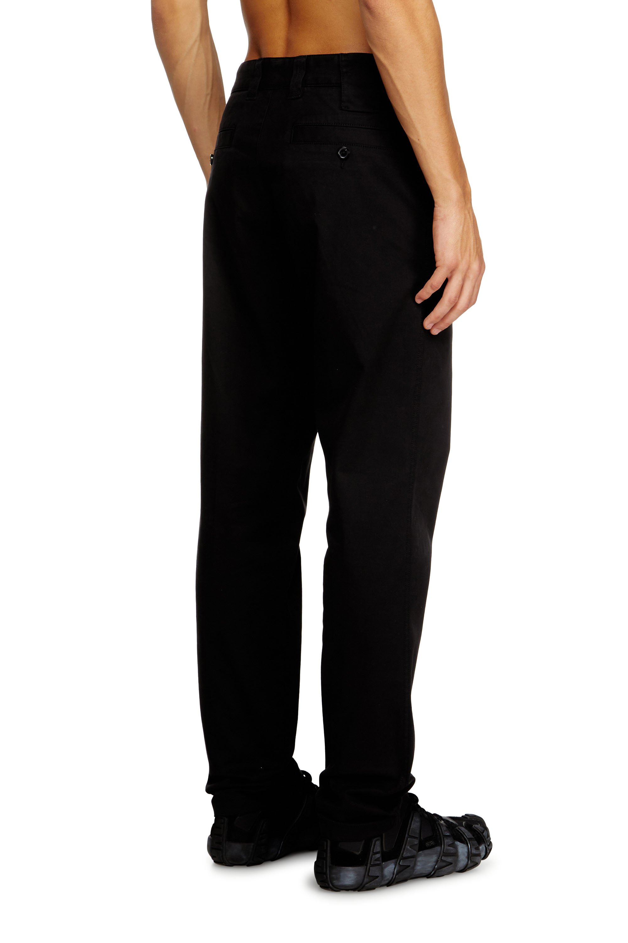 Diesel - P-DEFINE-EPCH, Pantalon en coton avec boucle utilitaire Homme in Noir - 4