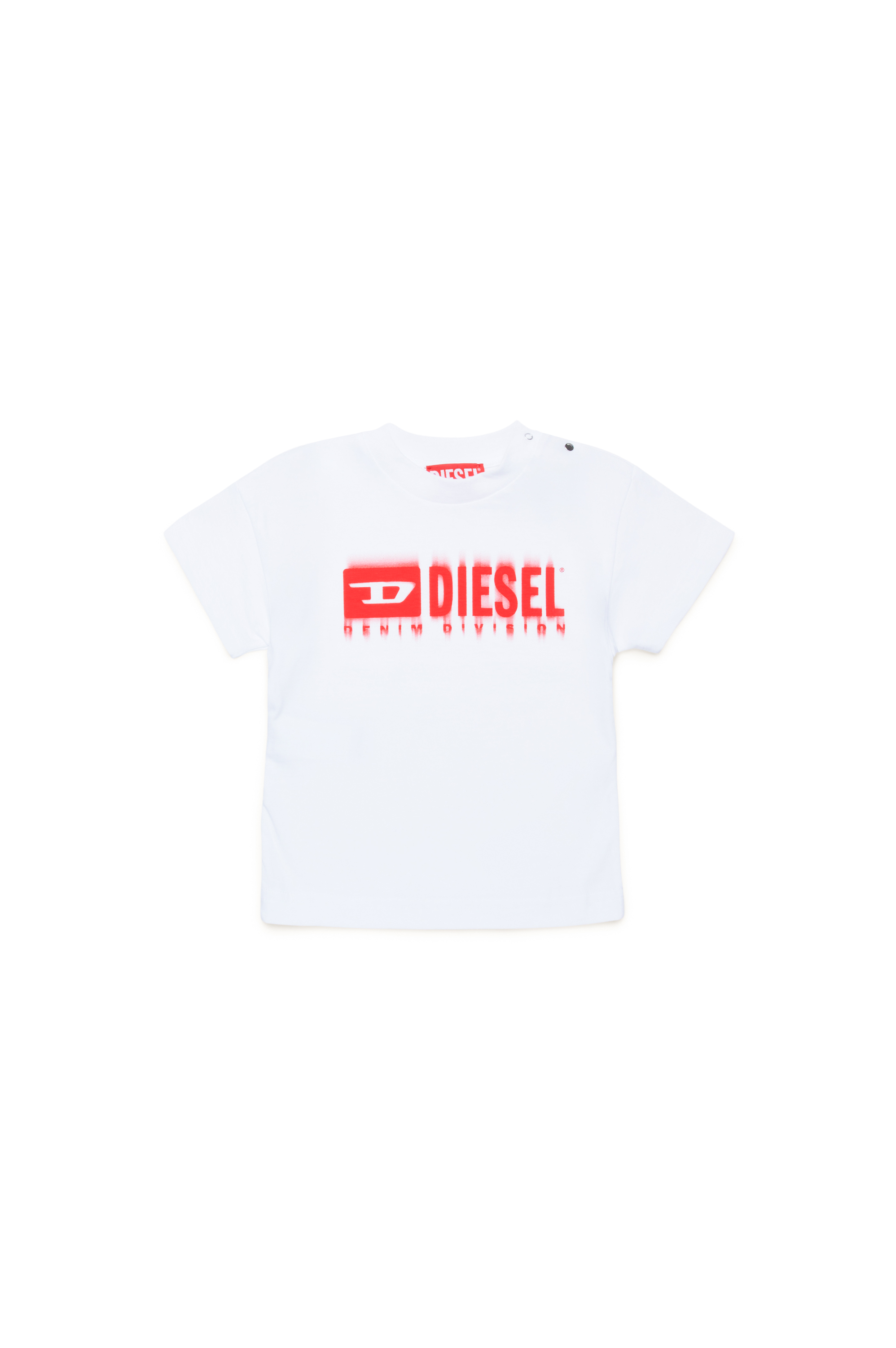 Diesel - TDIEGORL6MAB, Mixte T-shirt avec logo taché in Blanc - Image 1
