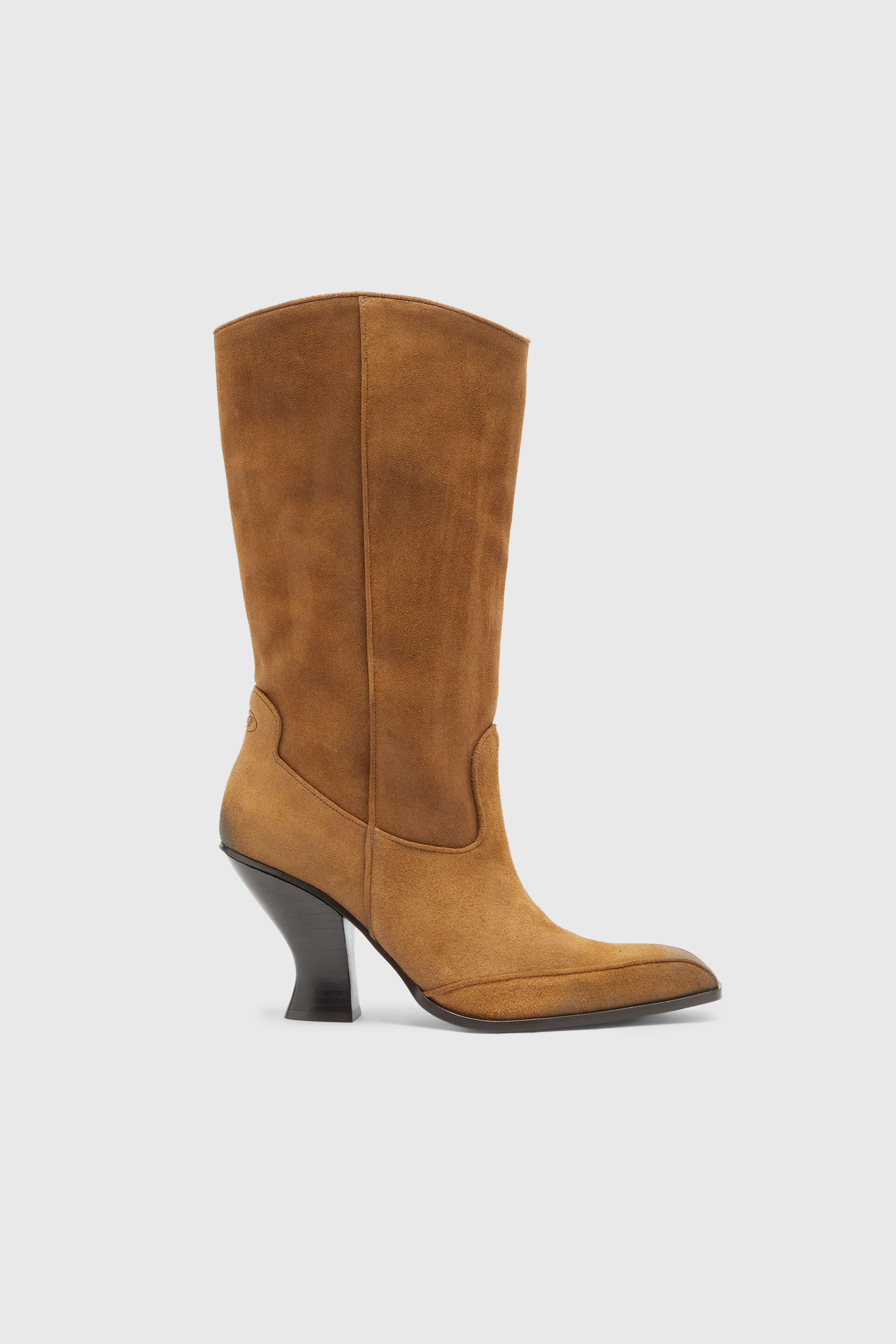 Diesel - D-LUFFY-75-TUBE, D-Luffy - Bottes hauteur genou en su&egrave;de Femme in Marron - 1