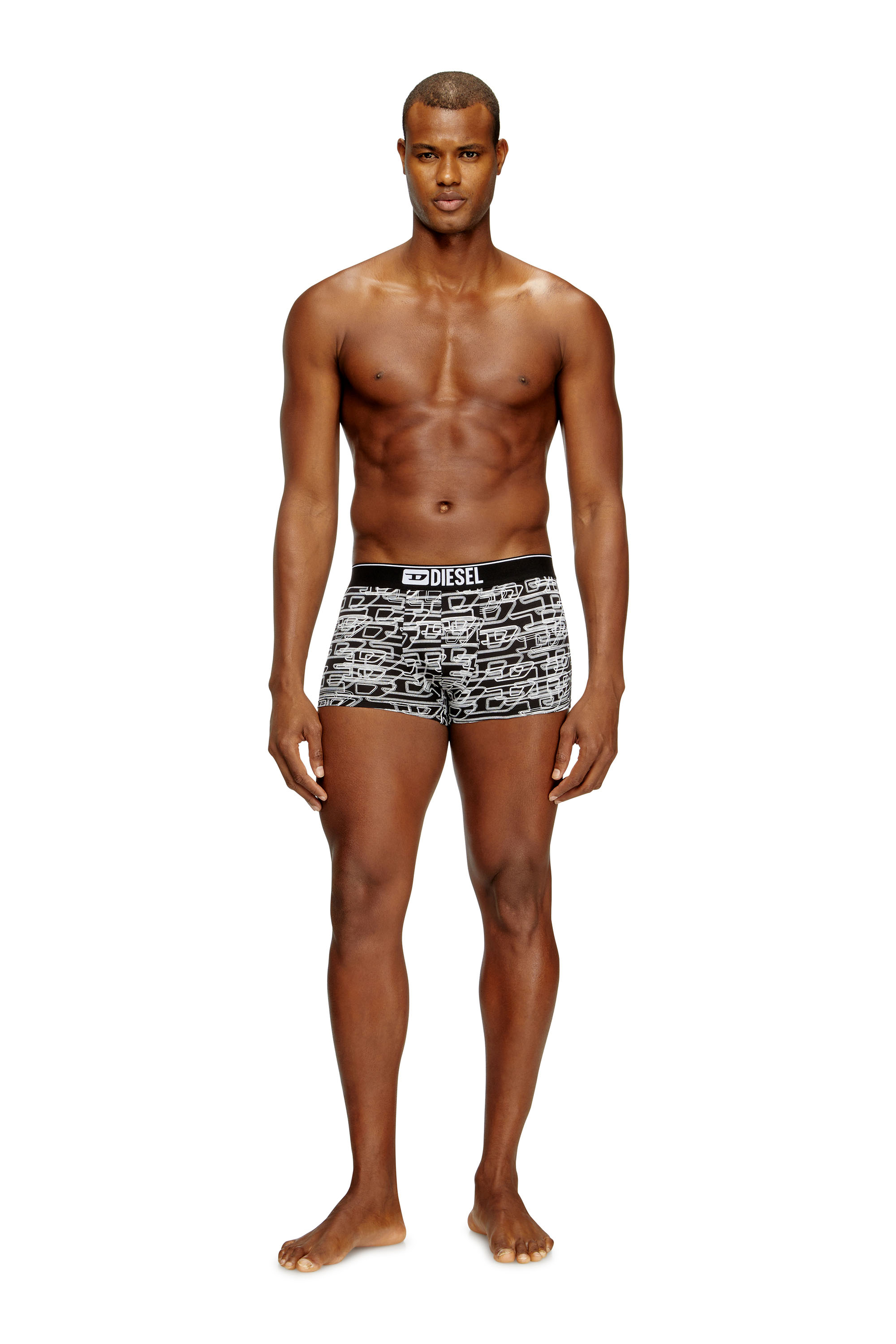 Diesel - DAMIEN-D-BOX-3PACK, Lot de 3 boxers en coton extensible avec logo Homme in Polychrome - 3