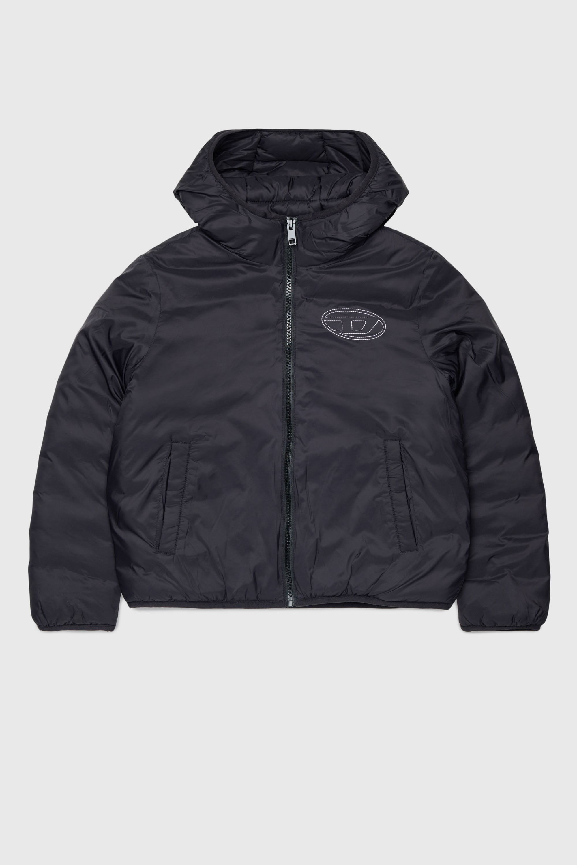 Diesel - JOSIPLS, Veste &agrave; capuche en nylon matelass&eacute; Mixte in Noir - 1