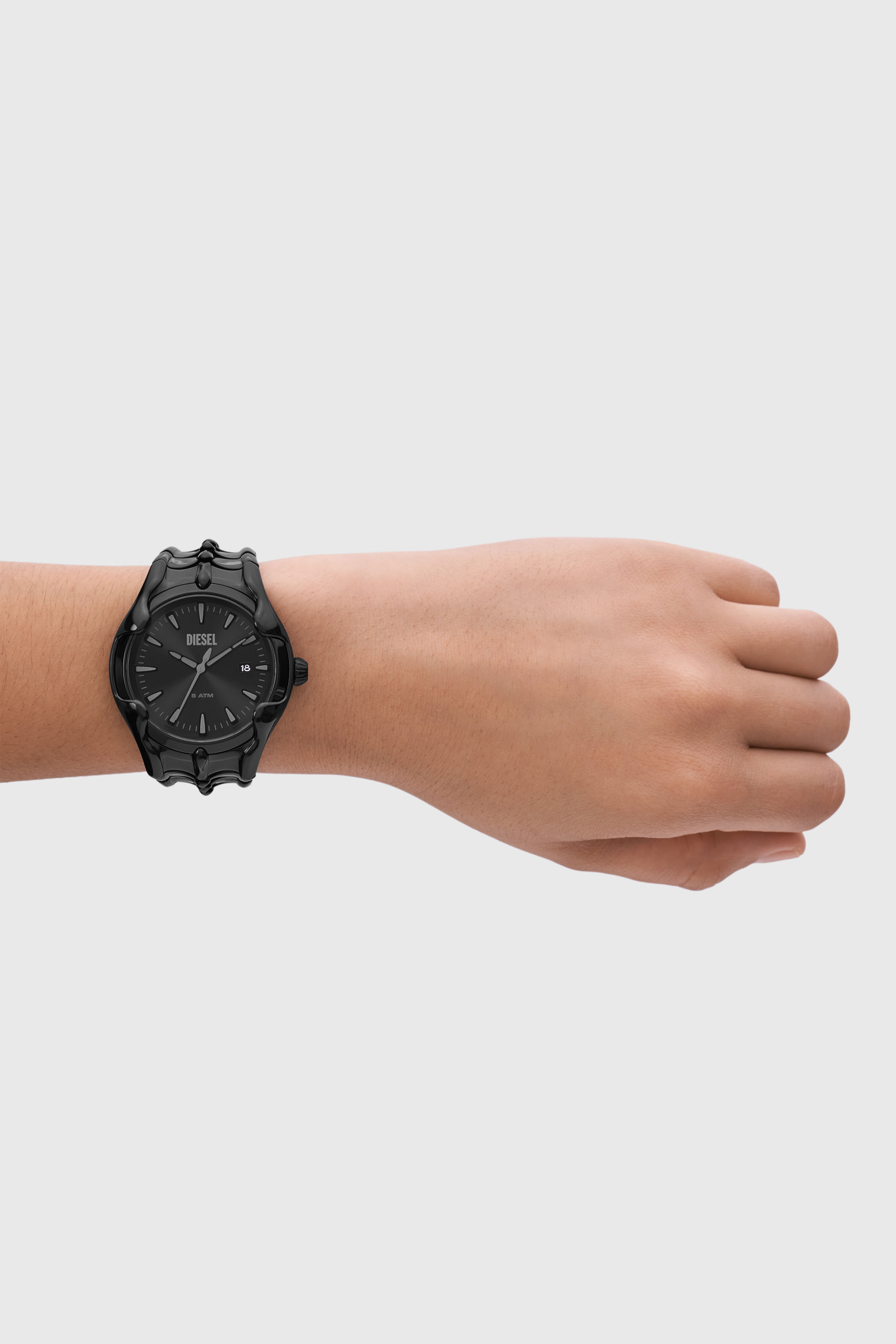Diesel - DZ2187, Montre Vert en acier inoxydable noir Homme in Noir - 4