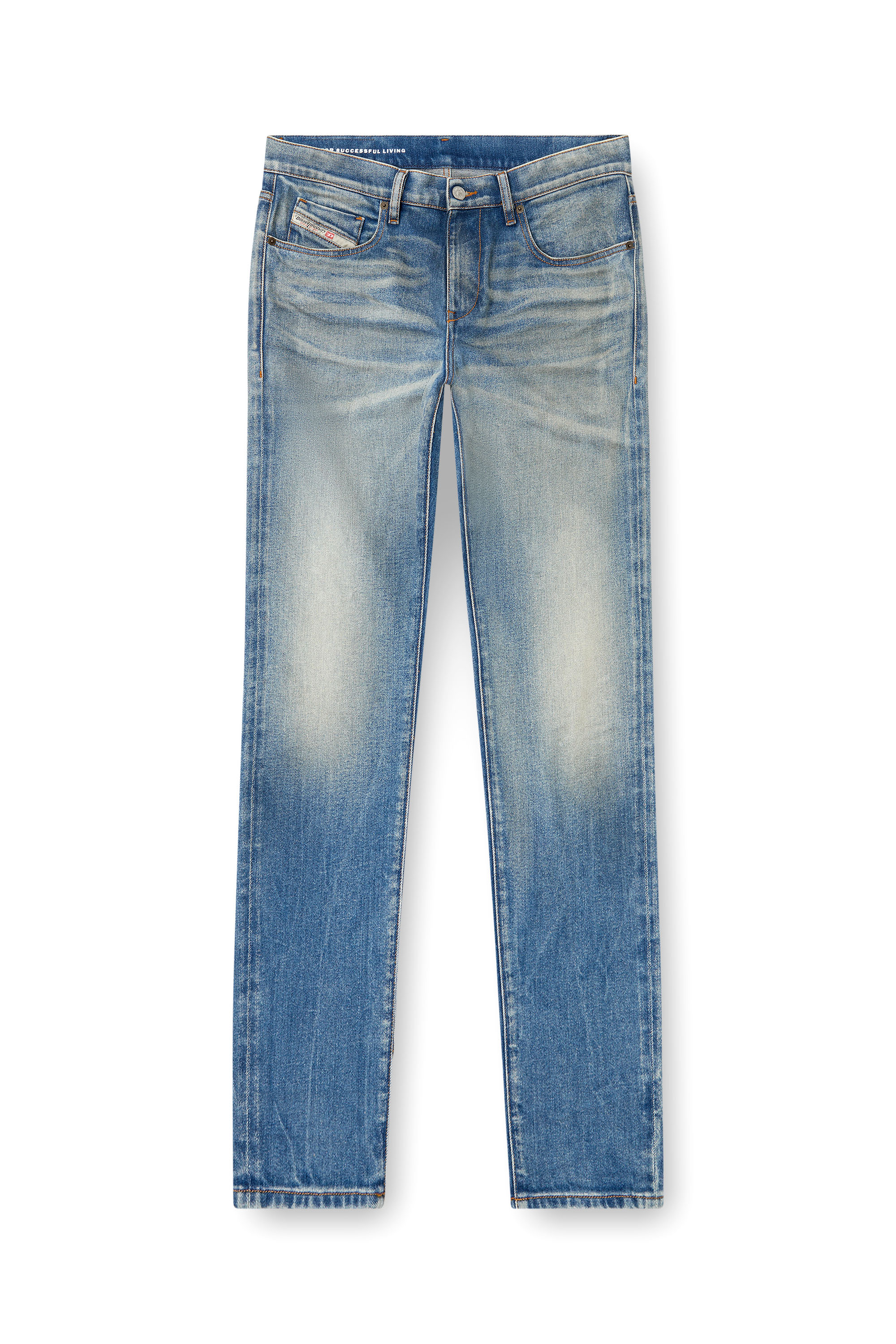 Diesel - Slim Jeans 2019 D-Strukt 09L30 Homme, Bleu moyen - Image 3