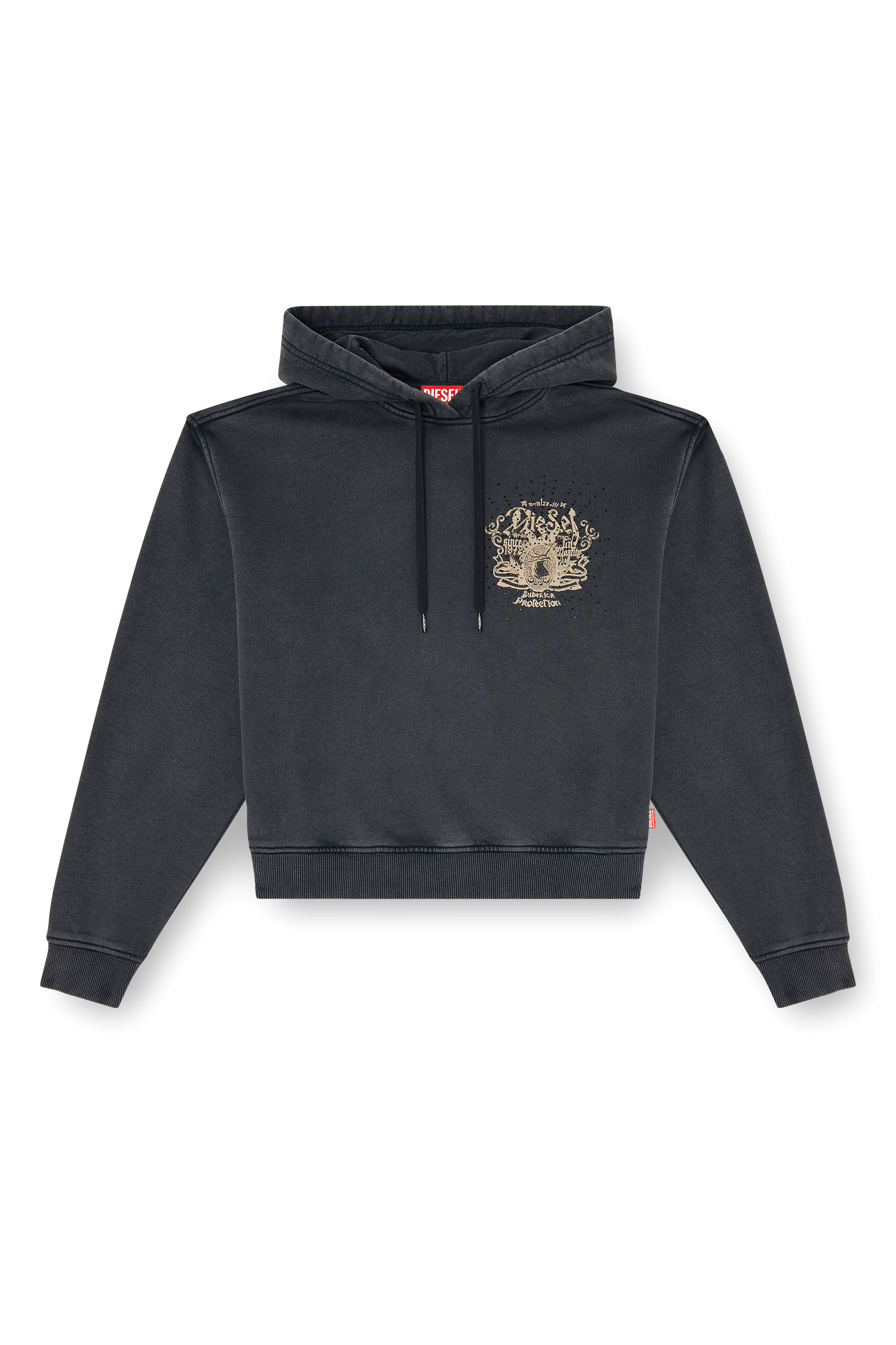 Diesel - F-PHOENY, Sweat &agrave; capuche avec imprim&eacute;s et clous strass Femme in ToBeDefined - 3