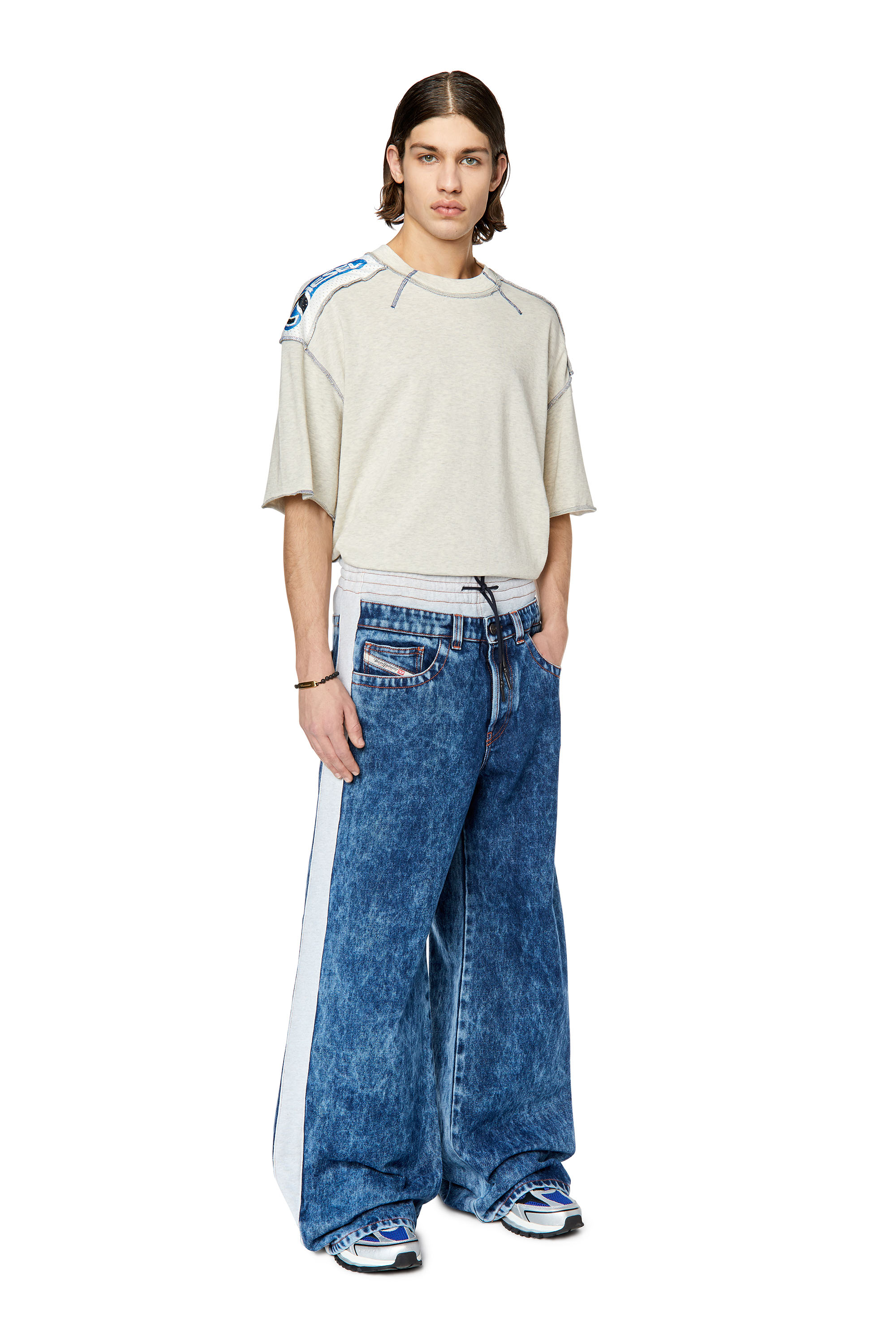 Diesel - D-Seri 0EMAW Straight Jeans, Bleu moyen - Image 4