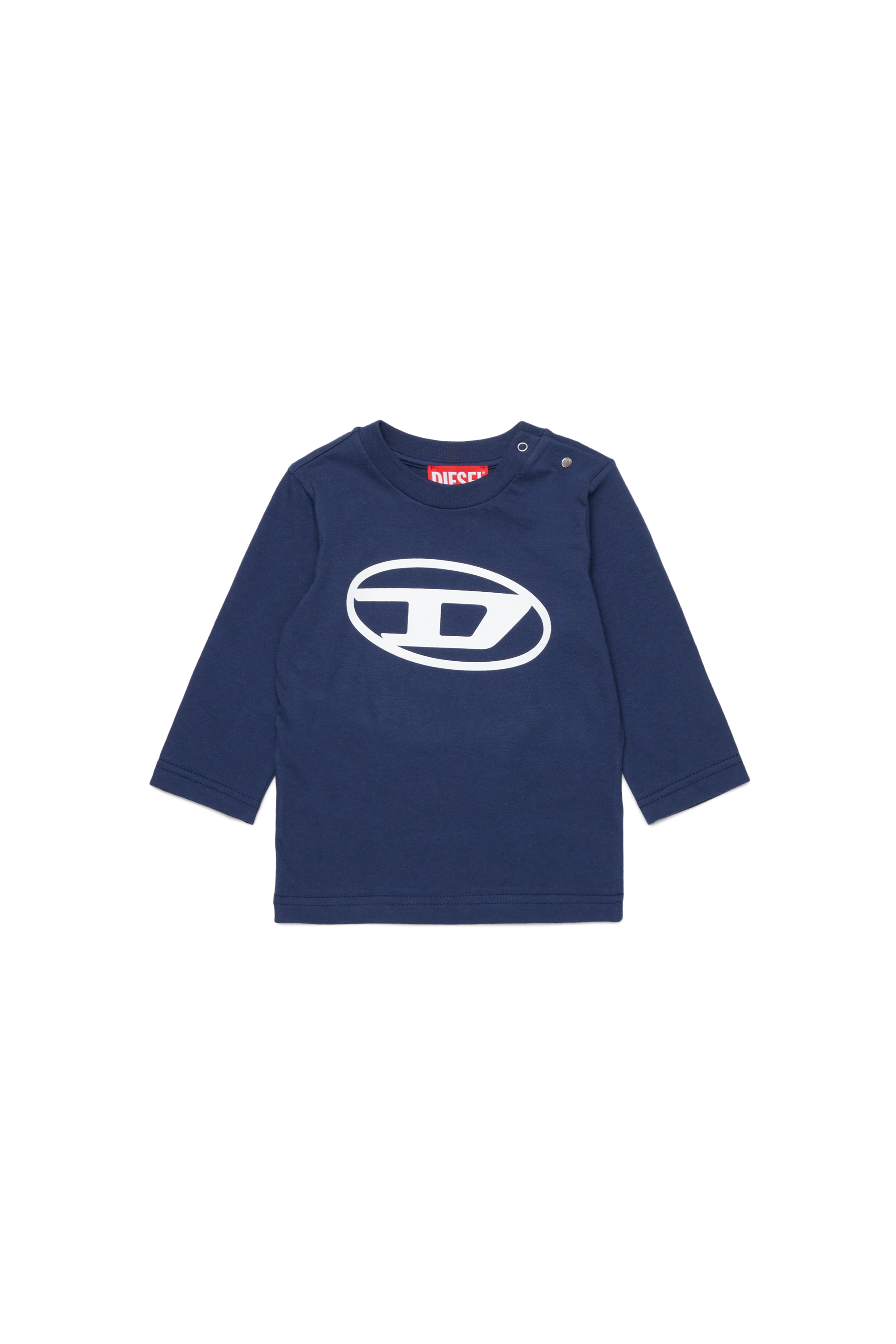 Diesel - TCERBLSB, Mixte T-shirt à manches longues avec Oval D in Bleu - Image 1