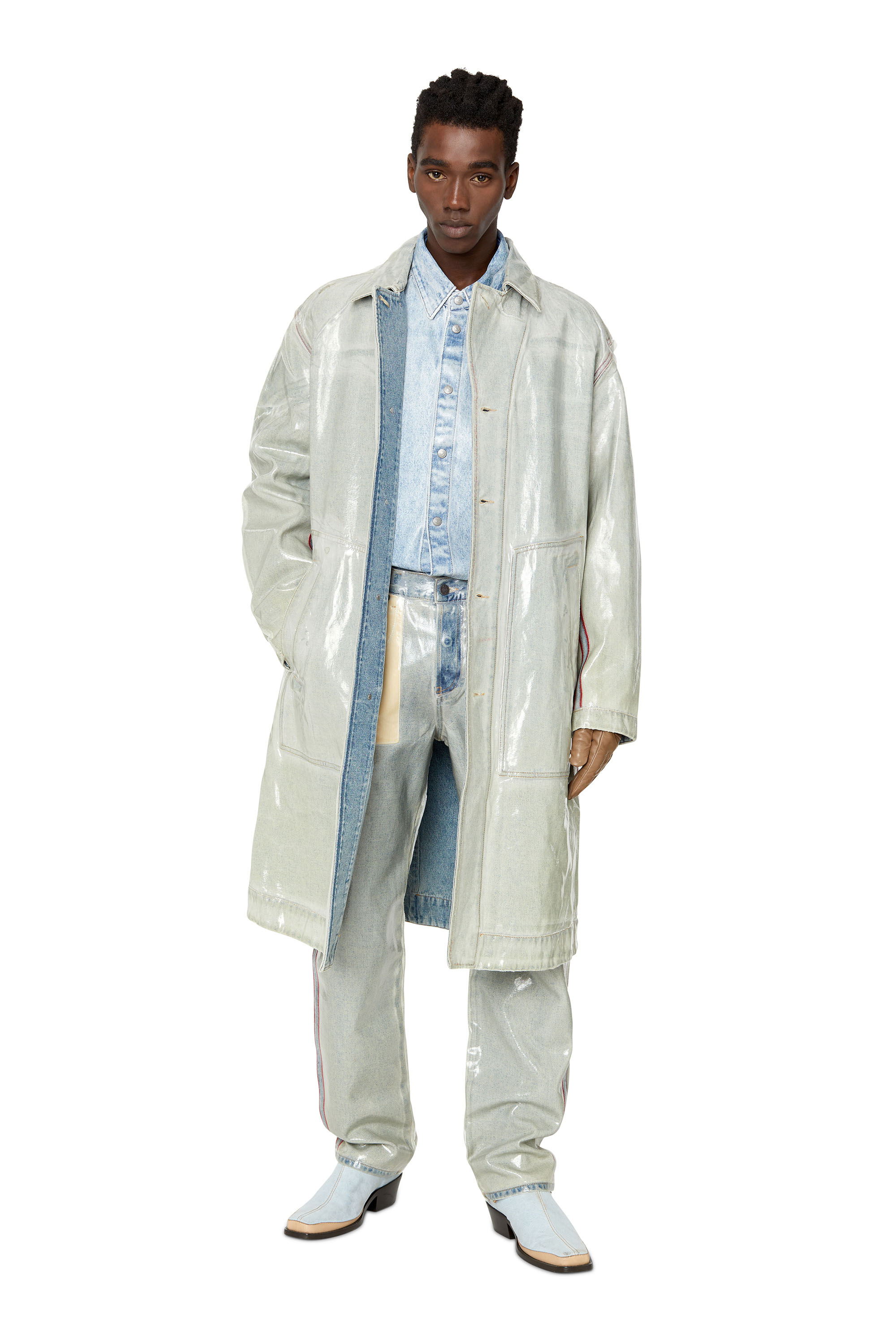 Diesel - 2020 D-Viker 007H6 Straight Jeans, Bleu Clair - Image 2