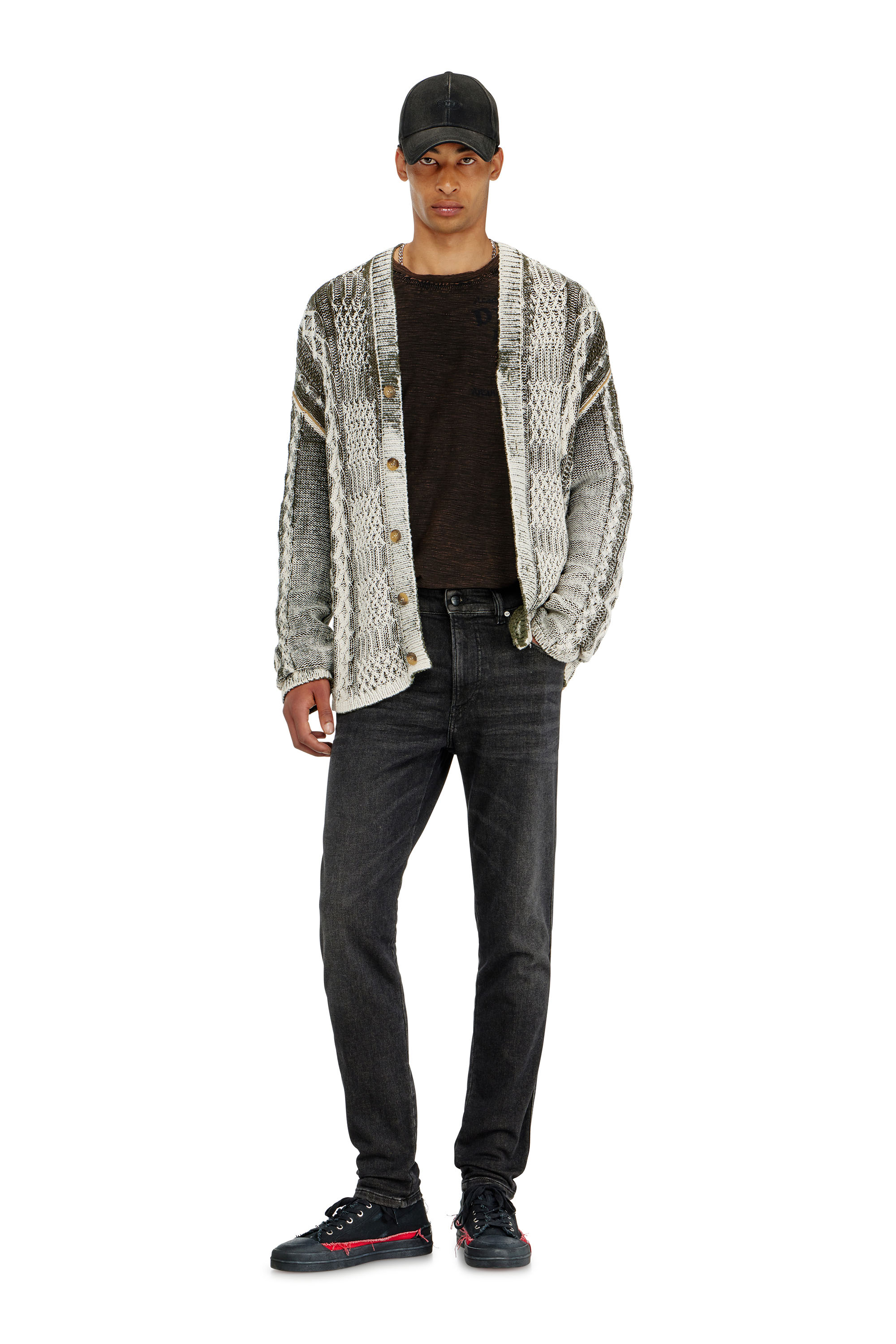 Diesel - Slim 2062 D-Strukt Joggjeans&reg; 09P92 Homme, Noir/Gris fonc&eacute; - Image 1