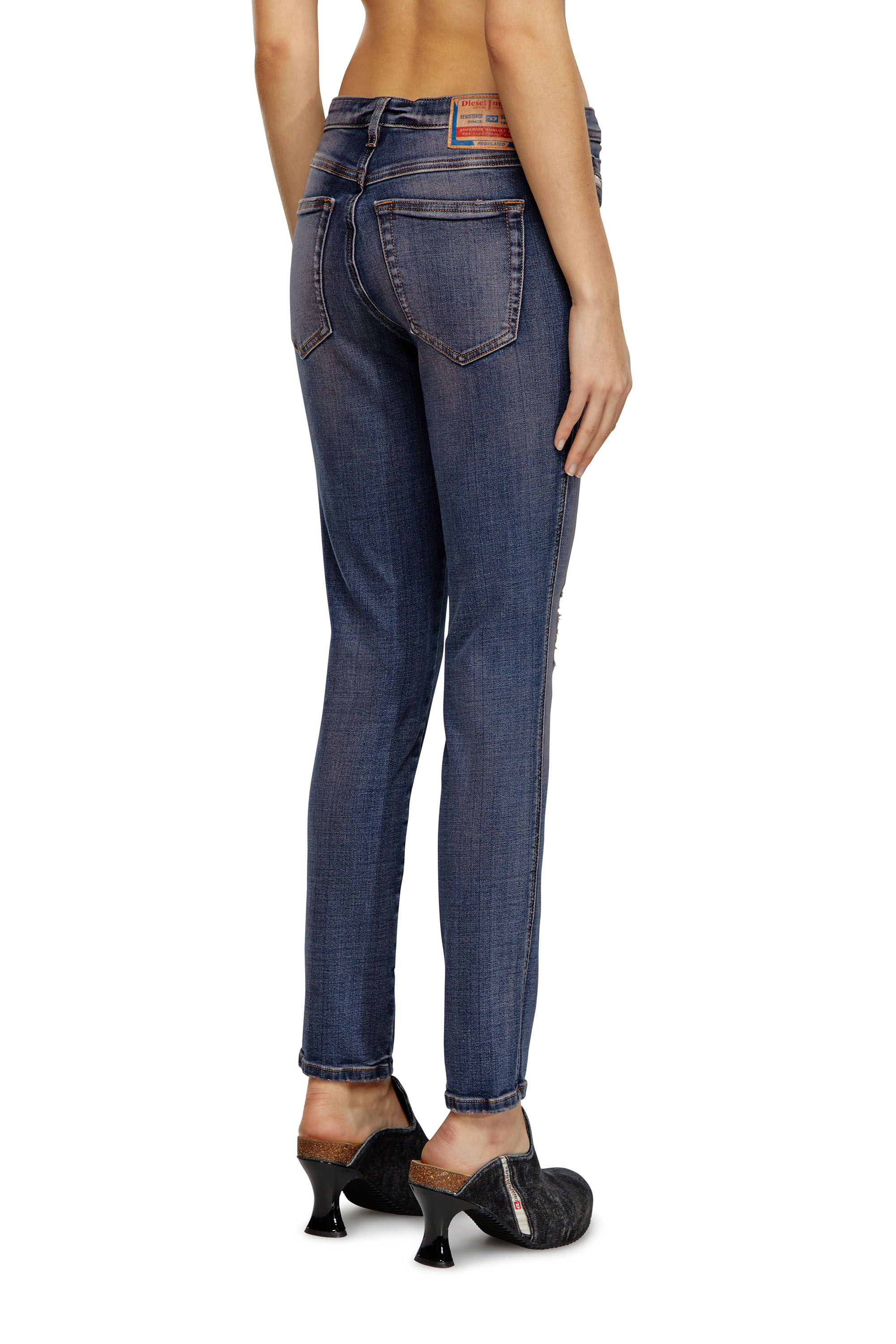 Diesel - Skinny Jeans 2015 Babhila 0PFAY, Bleu Foncé - Image 2