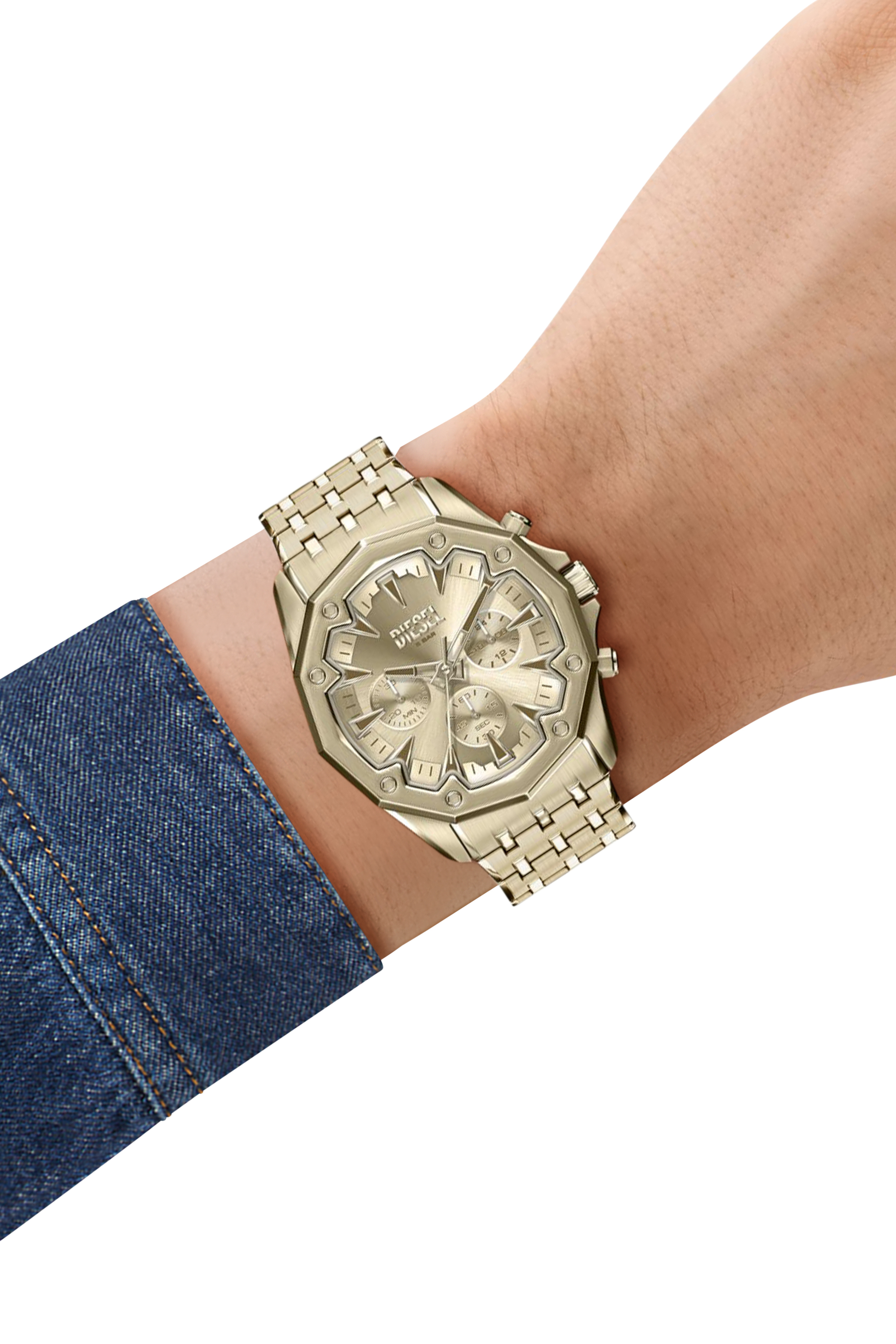 Diesel - DZ4707 WATCH, Montre Stinger en acier inoxydable dor&eacute; Homme in Dor&eacute; - 8