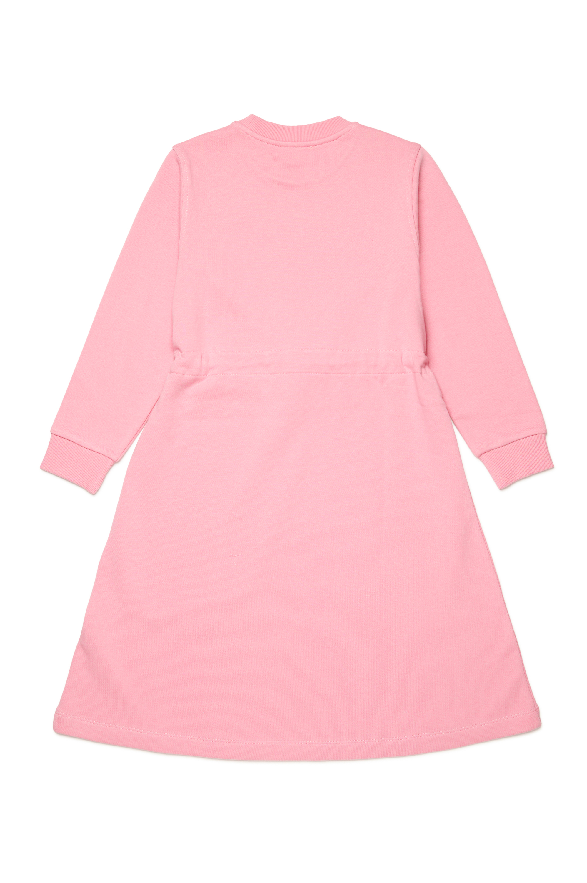 Diesel - DISSY, Robe sweat-shirt avec logo cœur floqué Femme in Rose - 2