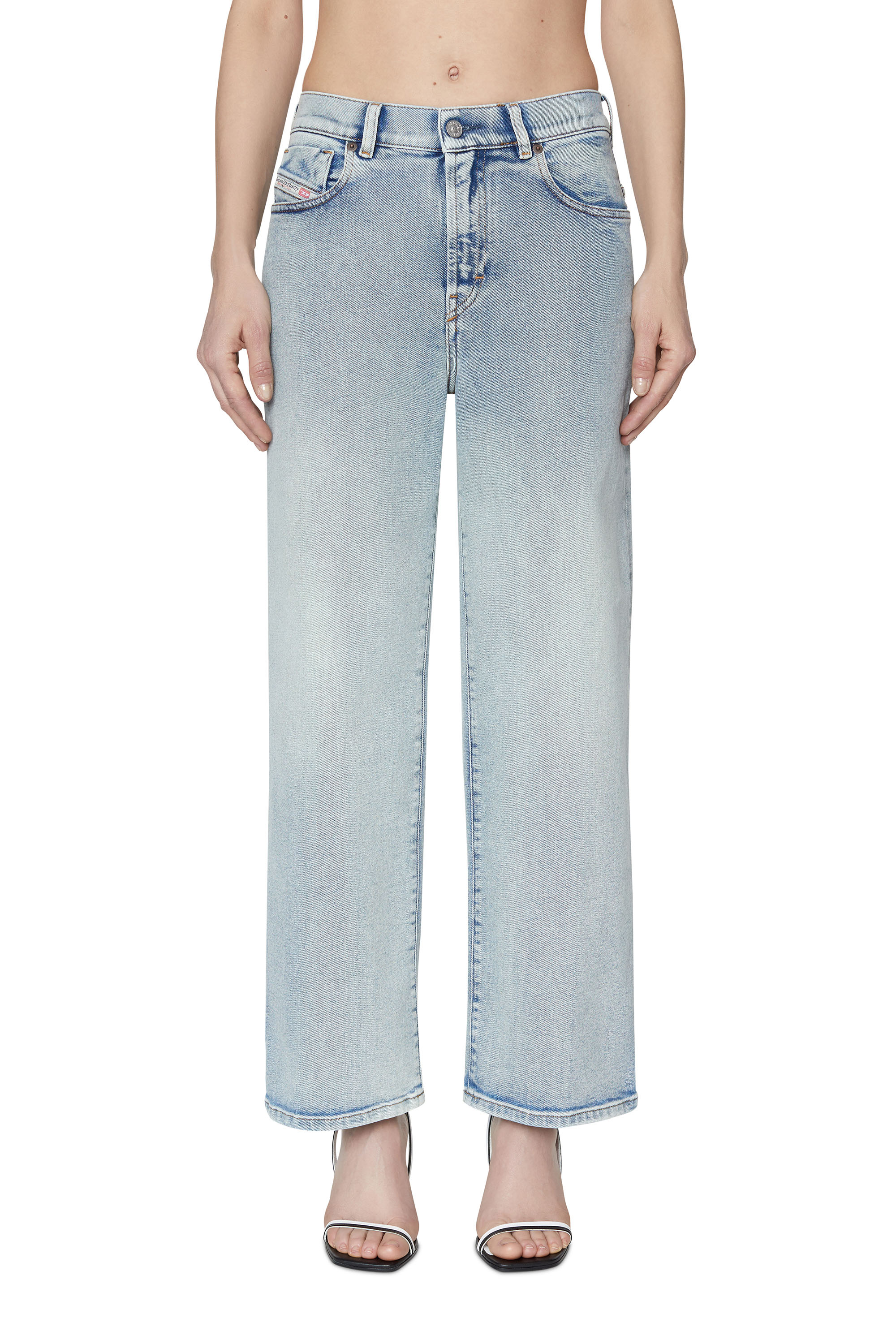 Diesel - 2000 WIDEE 09C08 Bootcut and Flare Jeans, Bleu Clair - Image 1