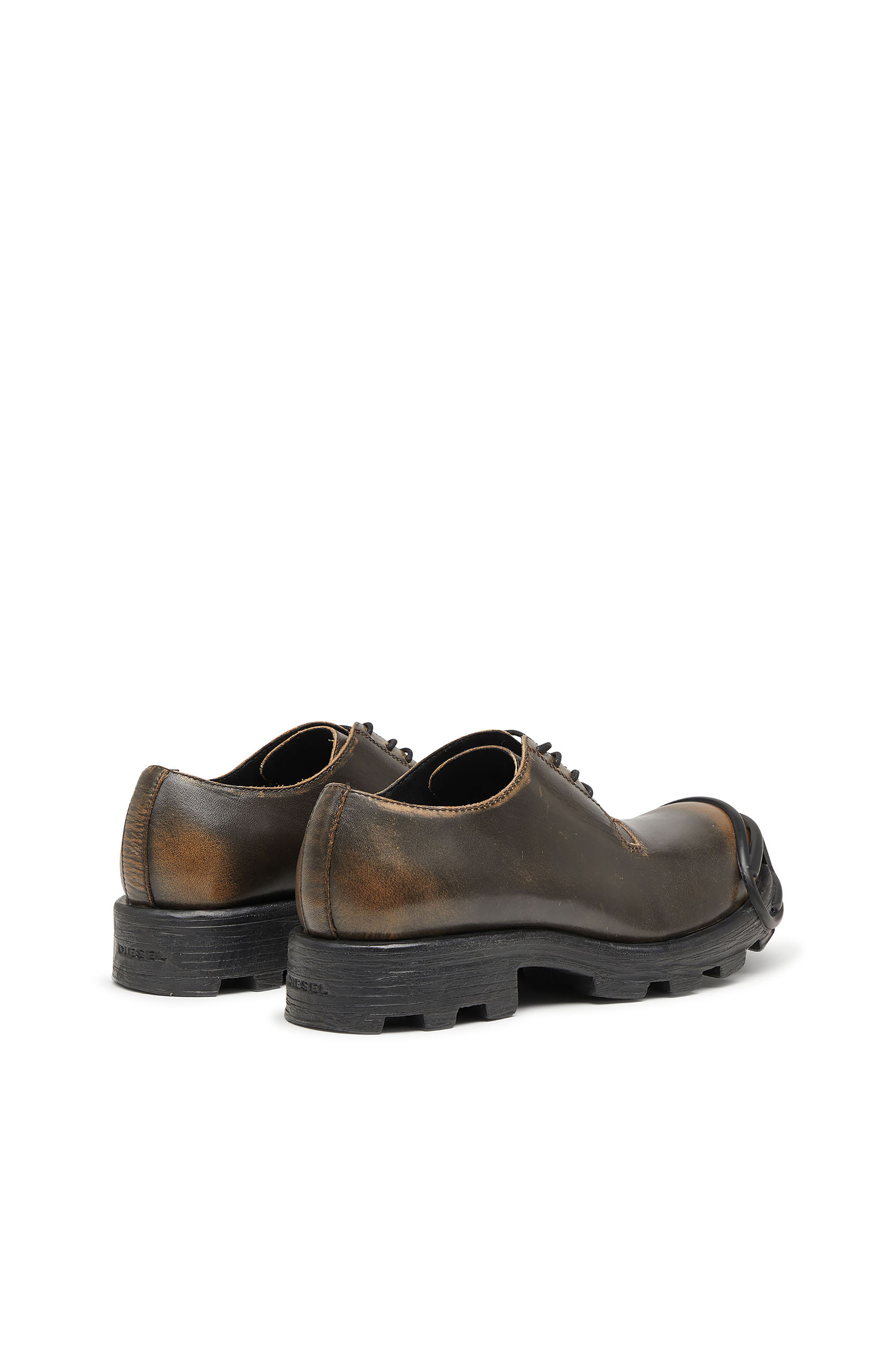 Diesel - D-HAMMER SO D, D-Hammer-Chaussures derby  en cuir bross&eacute; Homme in Marron - 3