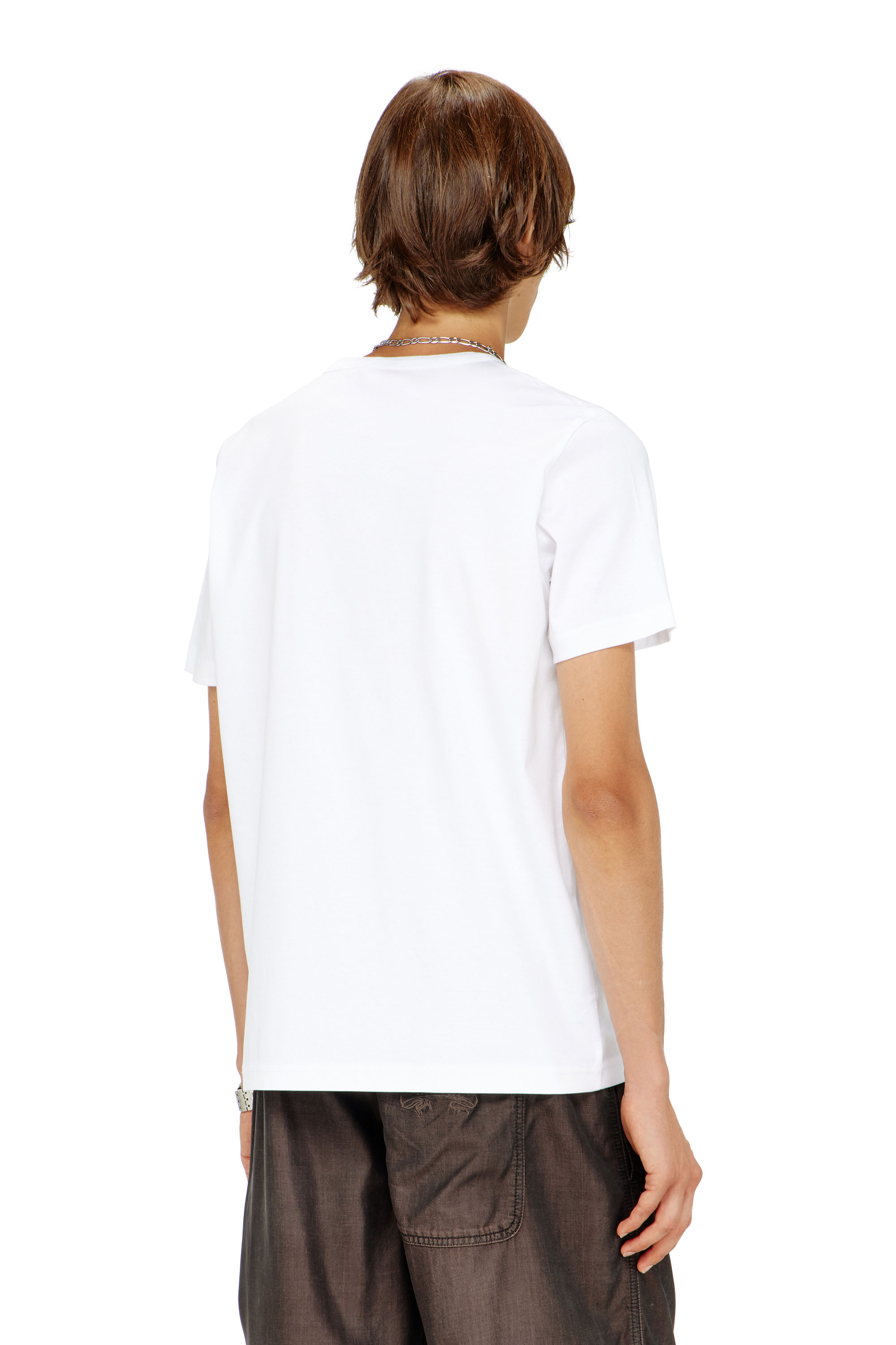 Diesel - T-MIEGOR-K77, T-shirt en coton merceris&eacute; Homme in Blanc - 4