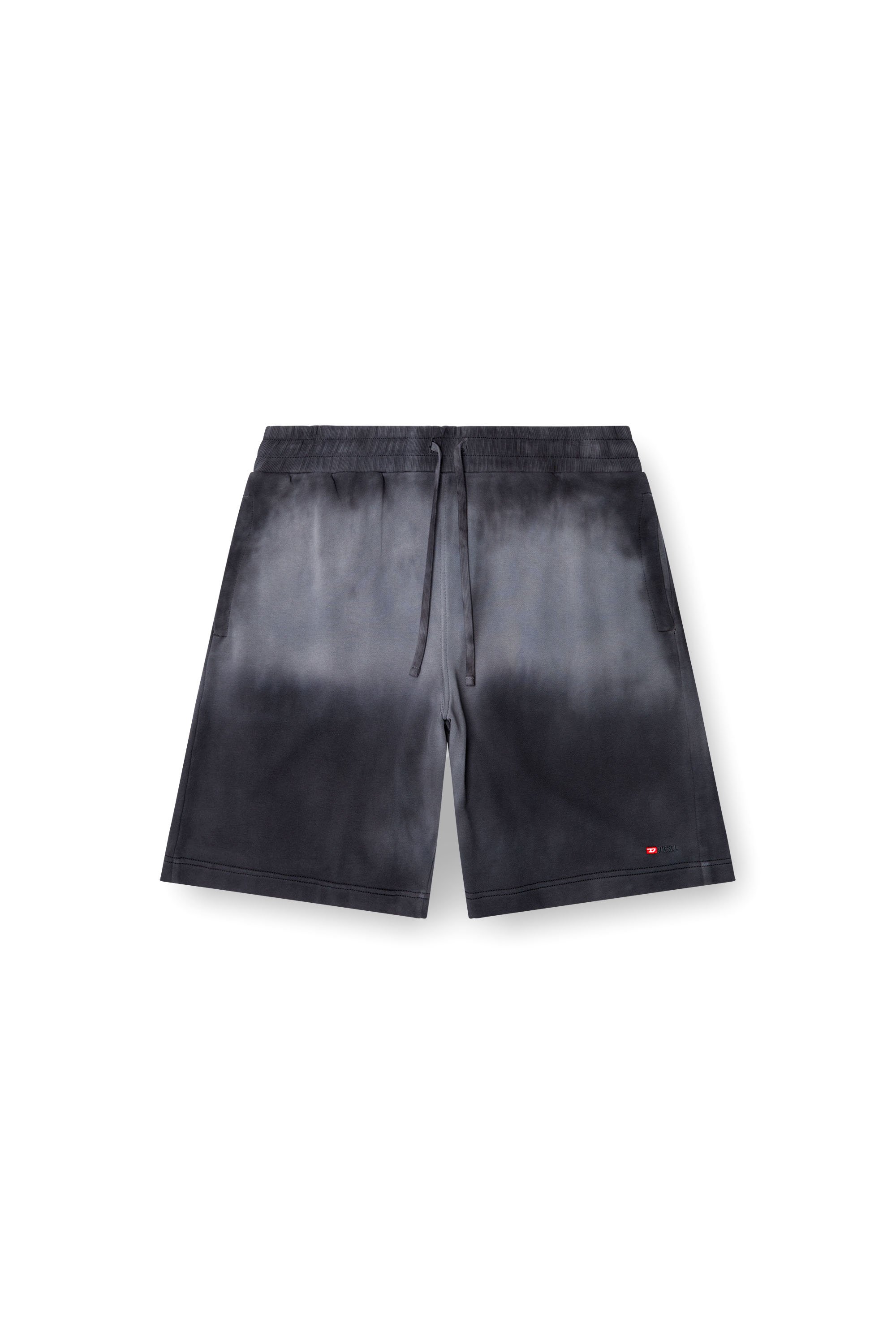 Diesel - P-CROWNE-R1, Short de survêtement délavé avec micro-logo Homme in Noir - 3