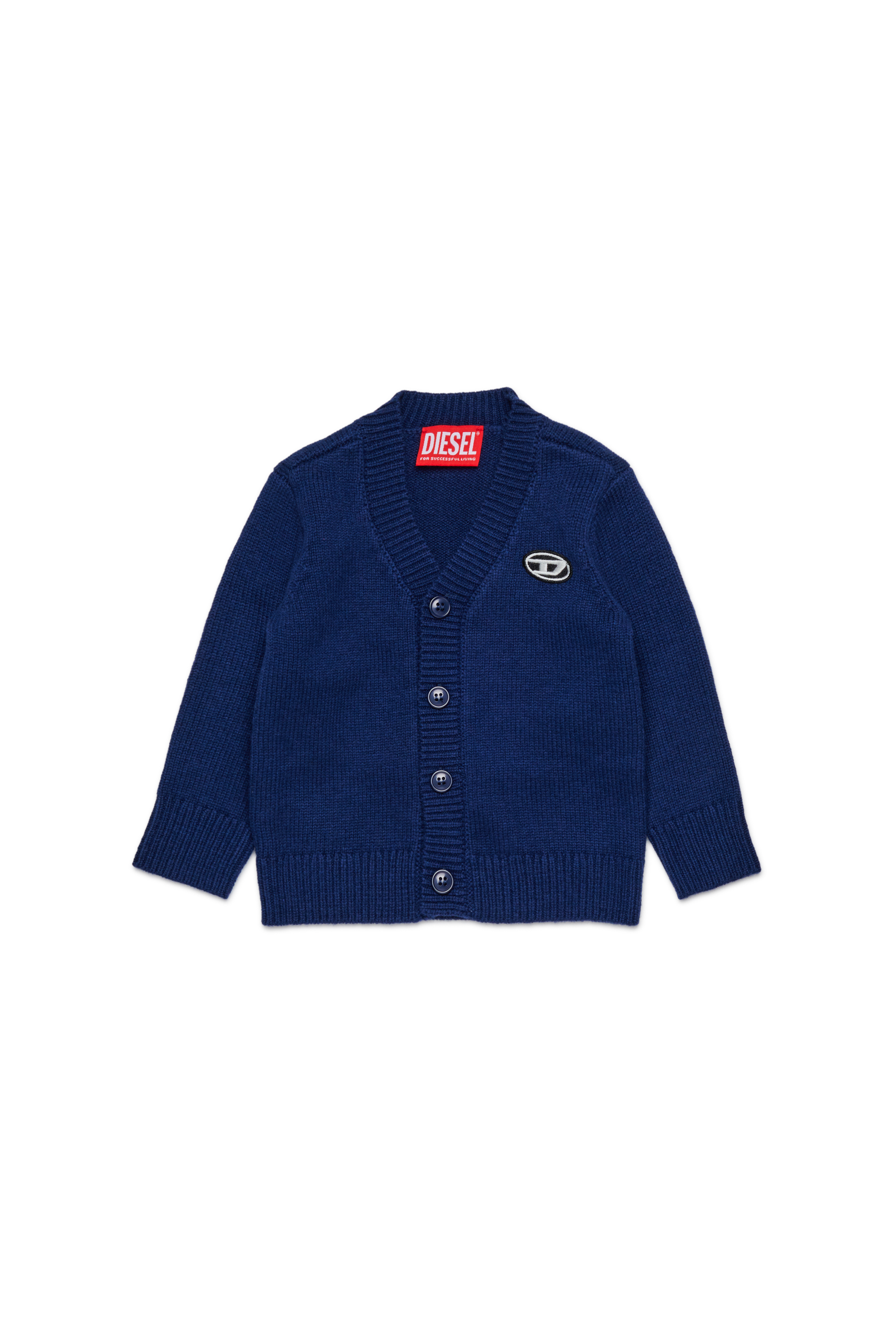 Diesel - KLONCARDIGANB, Cardigan en mélange de laine Mixte in Bleu - 1