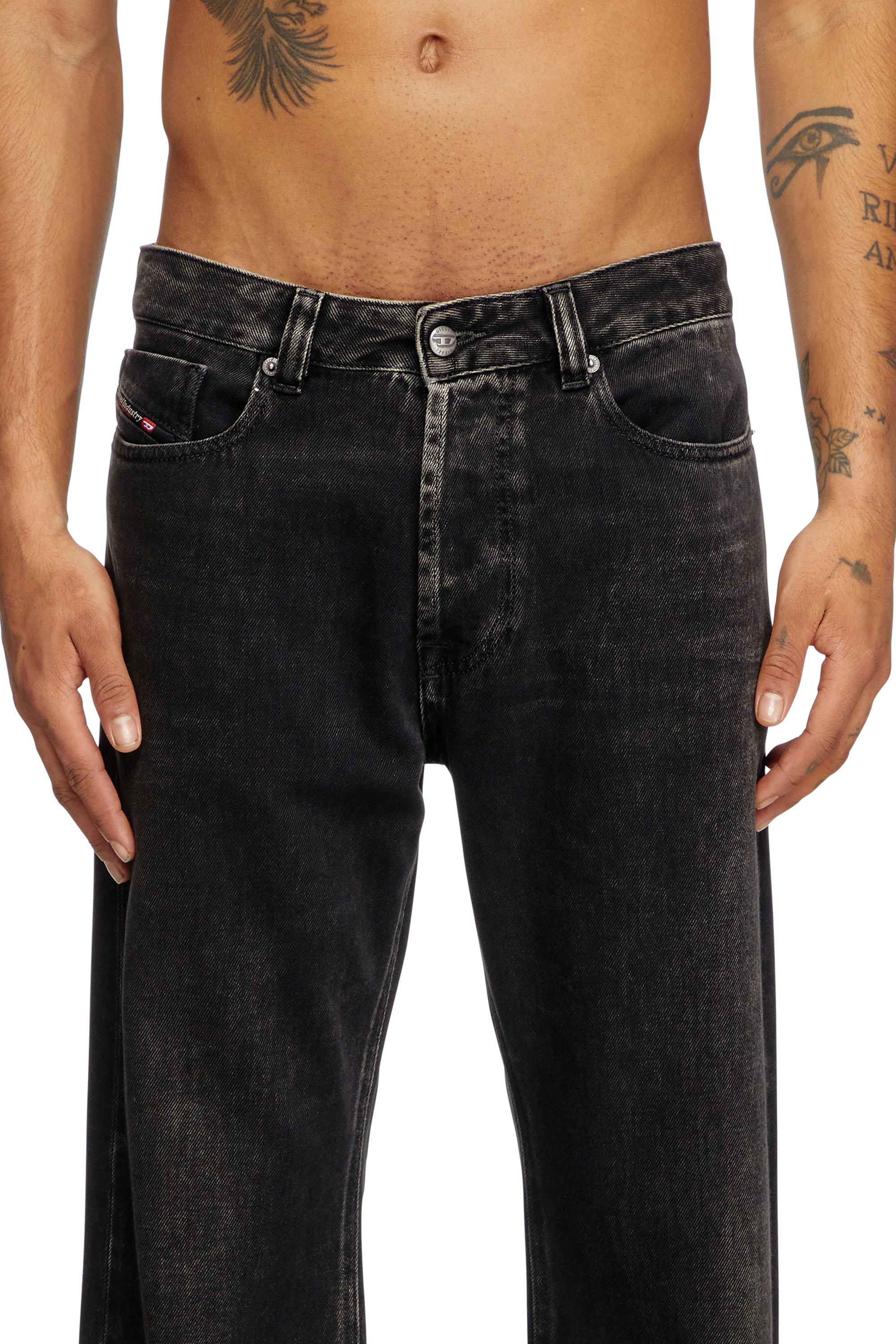 Diesel - Relaxed Jeans 1980 D-Eeper 09J96 Homme, Noir/Gris foncé - Image 4