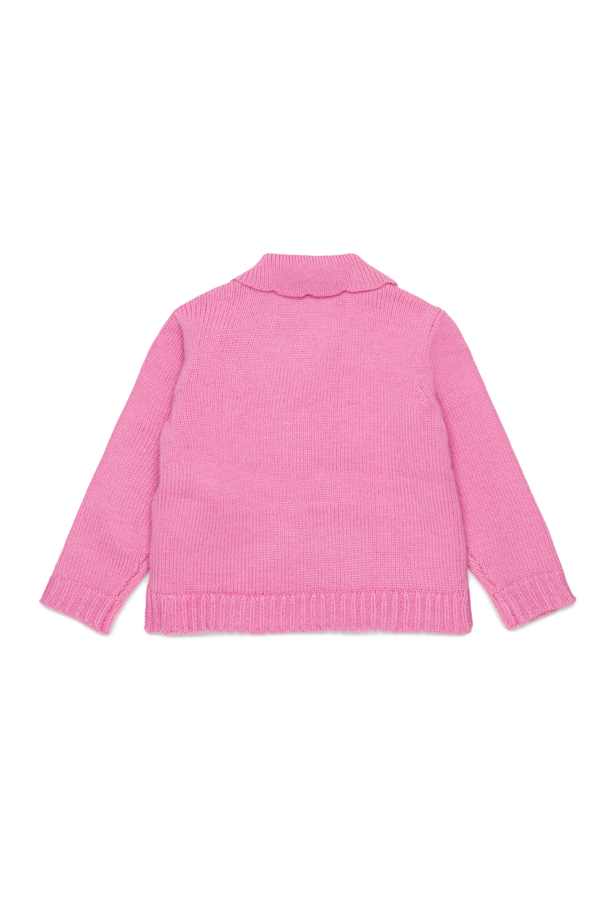 Diesel - KSCALOB, Woman's Cashmere-enriched cardigan with scalloped collar in Pink - 2